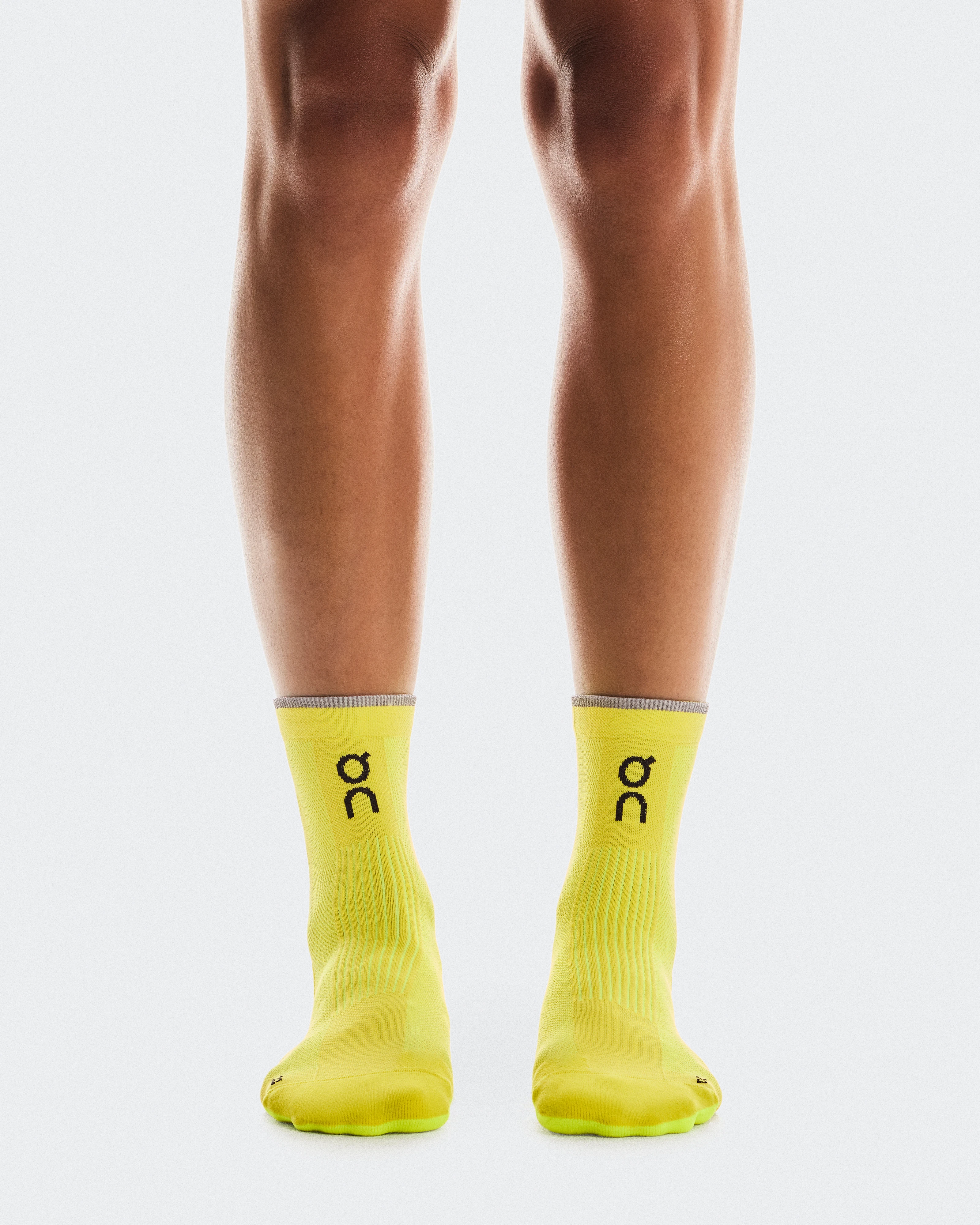 On Elite Run Sock Mid Lime Unisex Socks