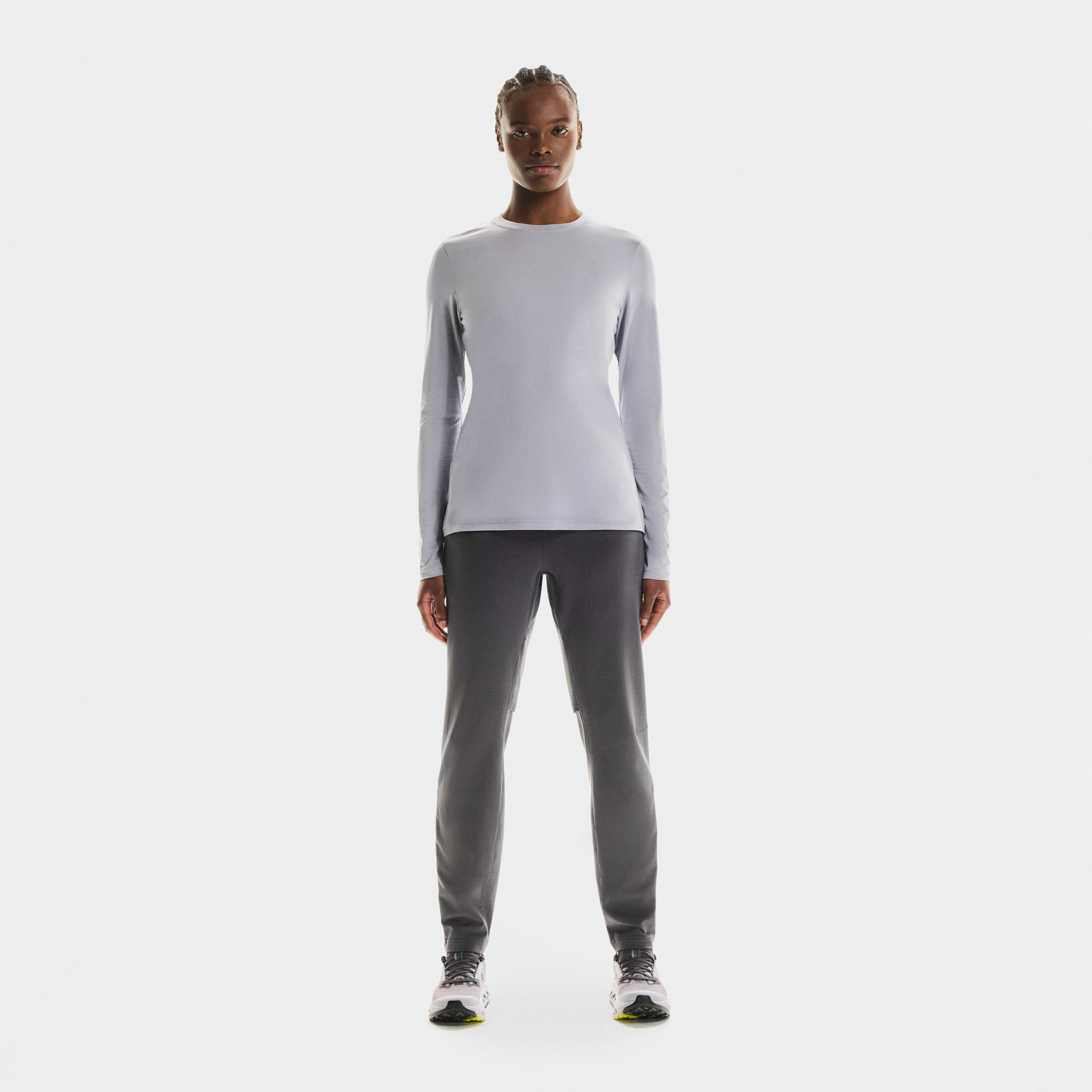 On Weather Pants Winter Grey Women Women – Road running, four-way stretch, cold weather Pants