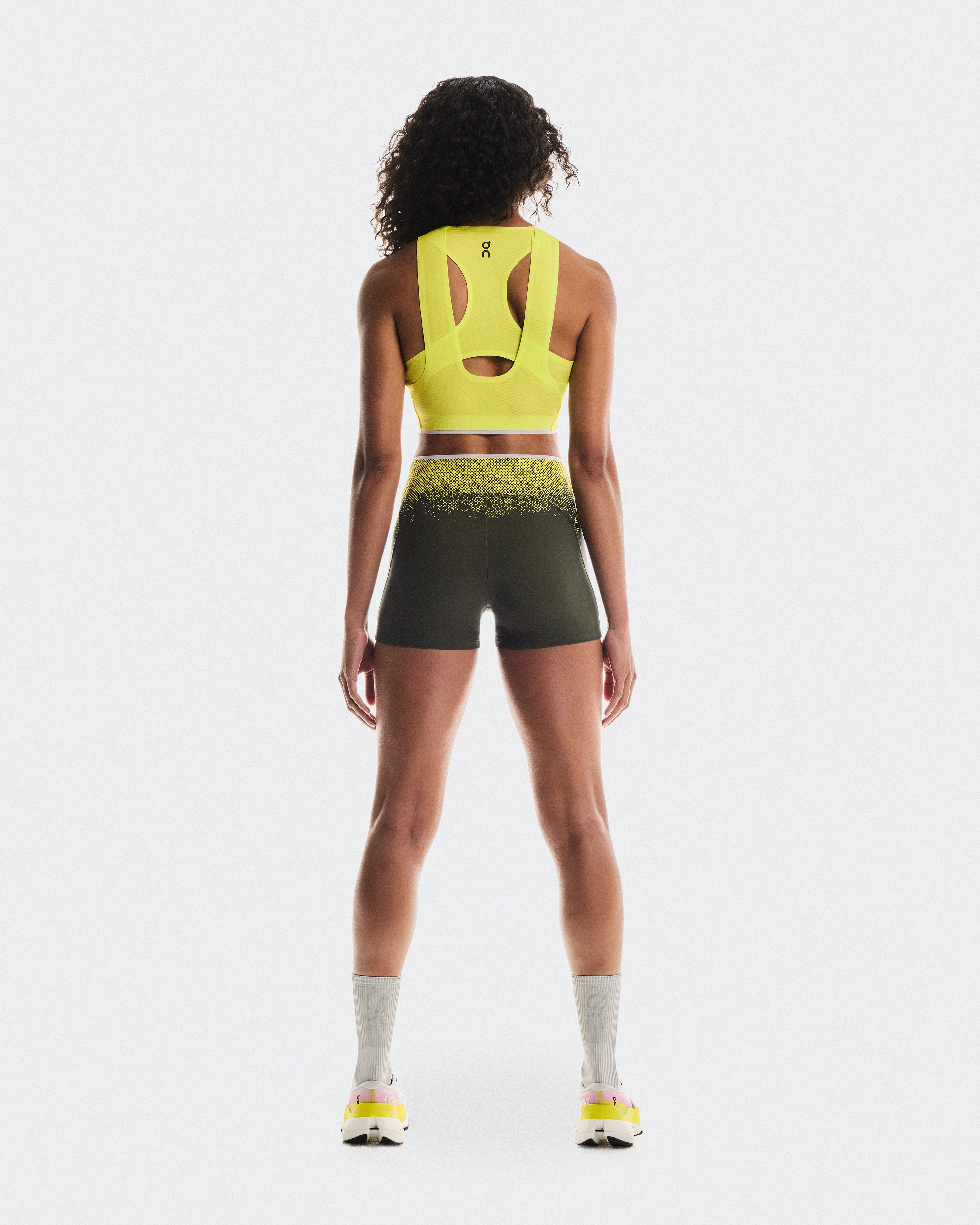 On Race Tights Short Lime Mujer Mallas y leggins