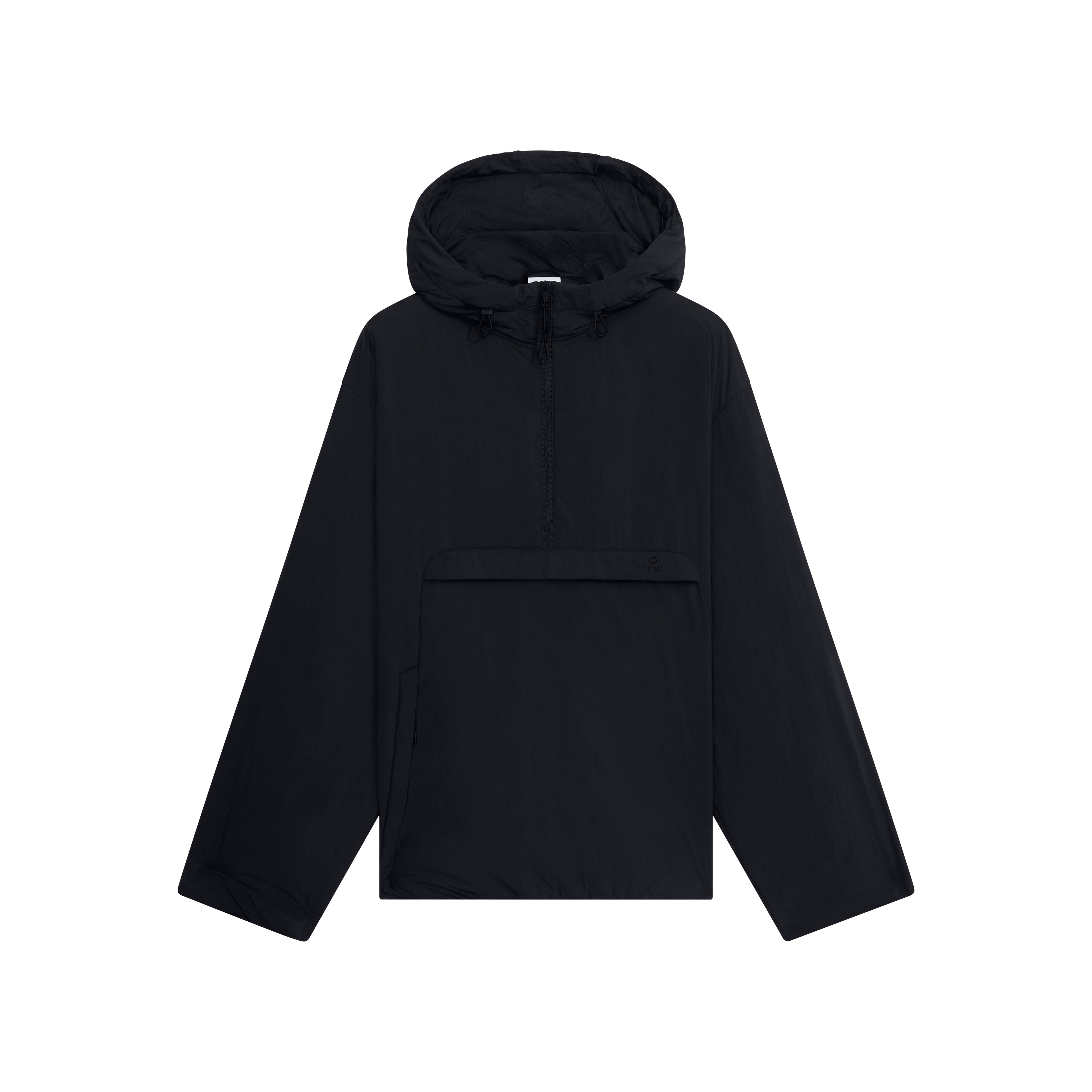 Insulated Half-Zip Anorak Jacket in Black