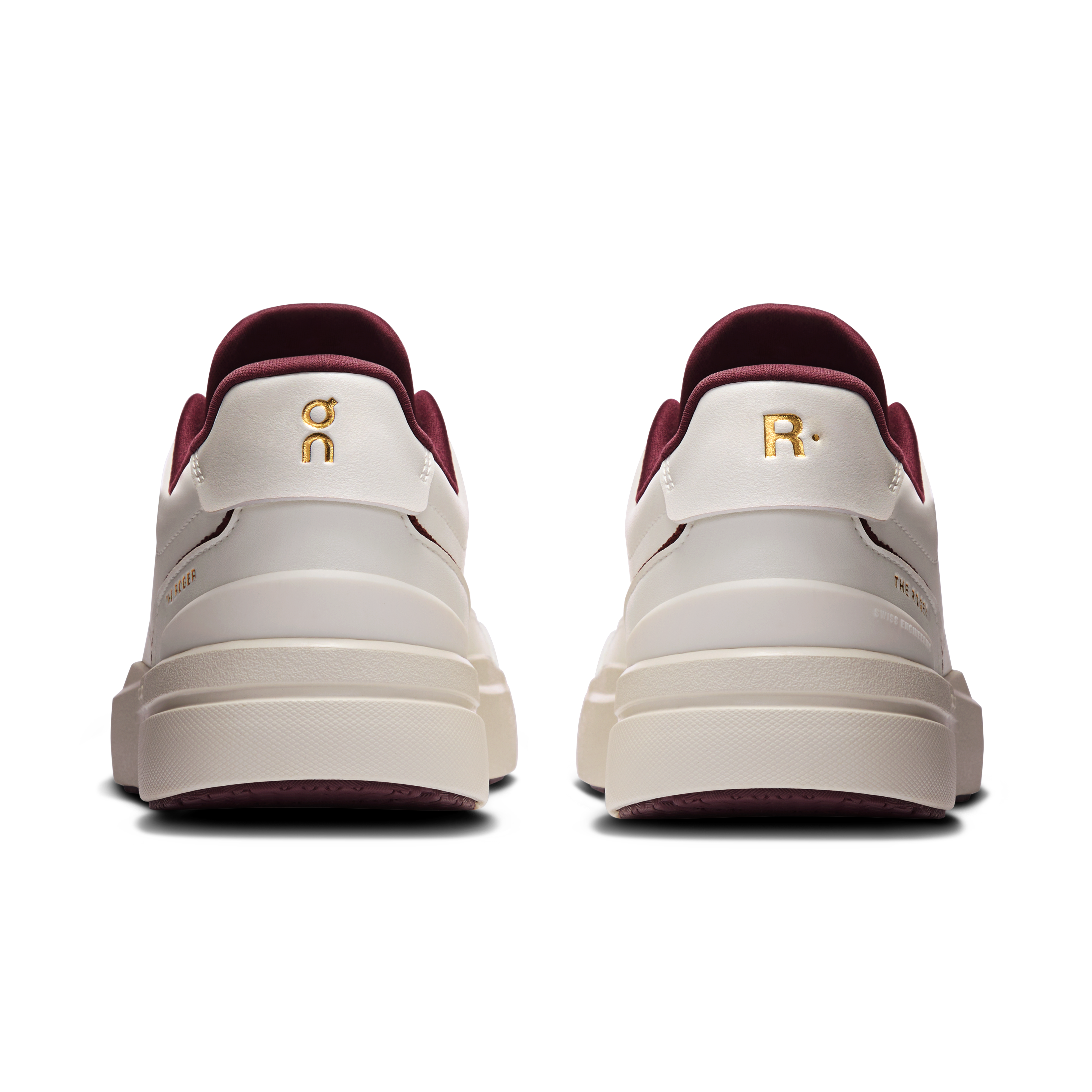 On THE ROGER Centre Court Ivory & Maroon Women Active life Shoes