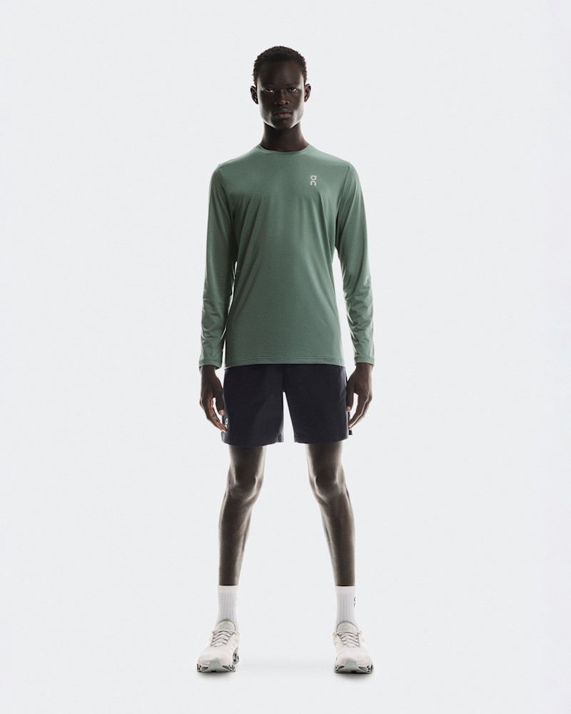 On Men's Core Long-T Long-Sleeve Shirt in Olive, Size: Small, Polyester