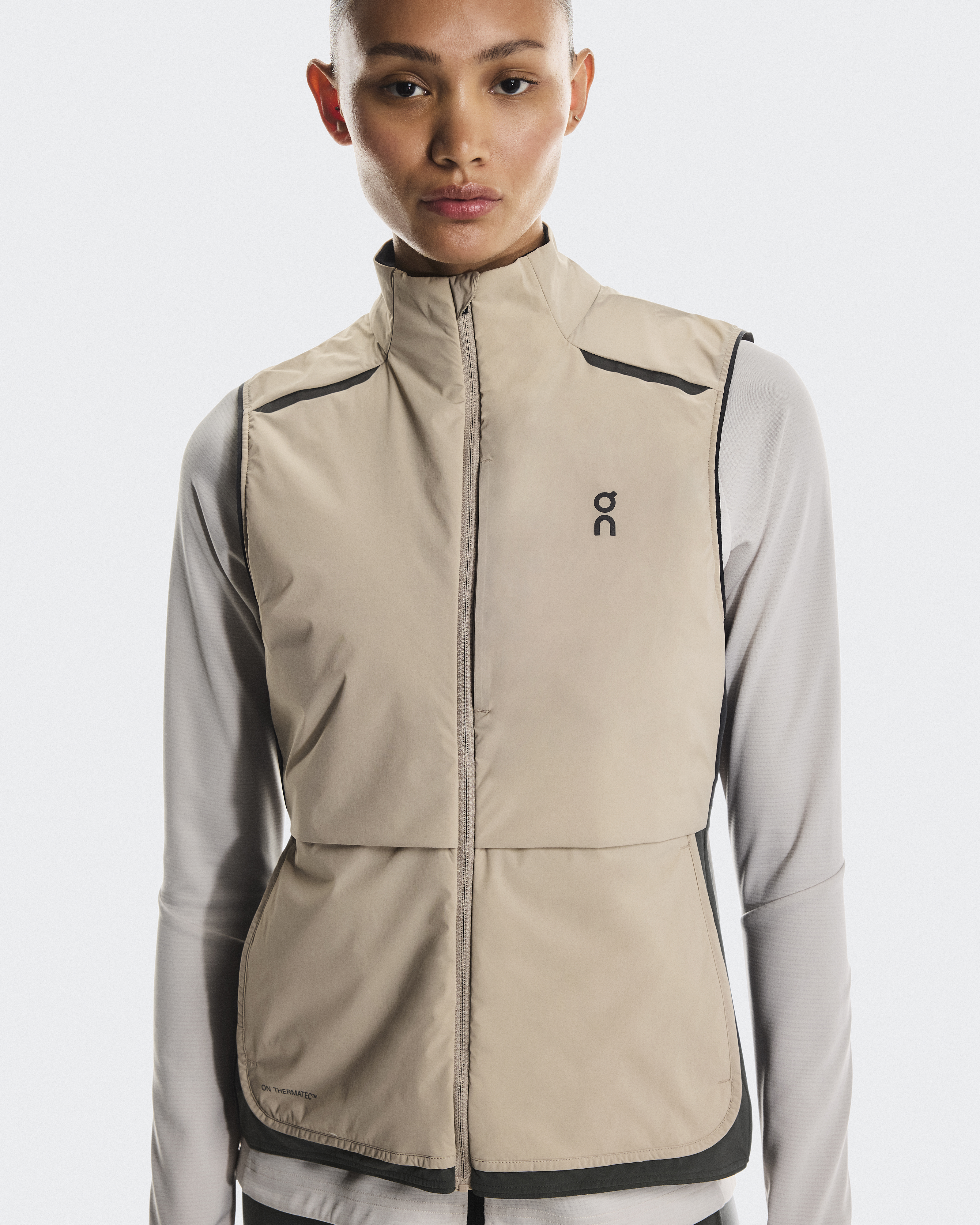 Women's Weather Vest | Beige & Grey | On United States