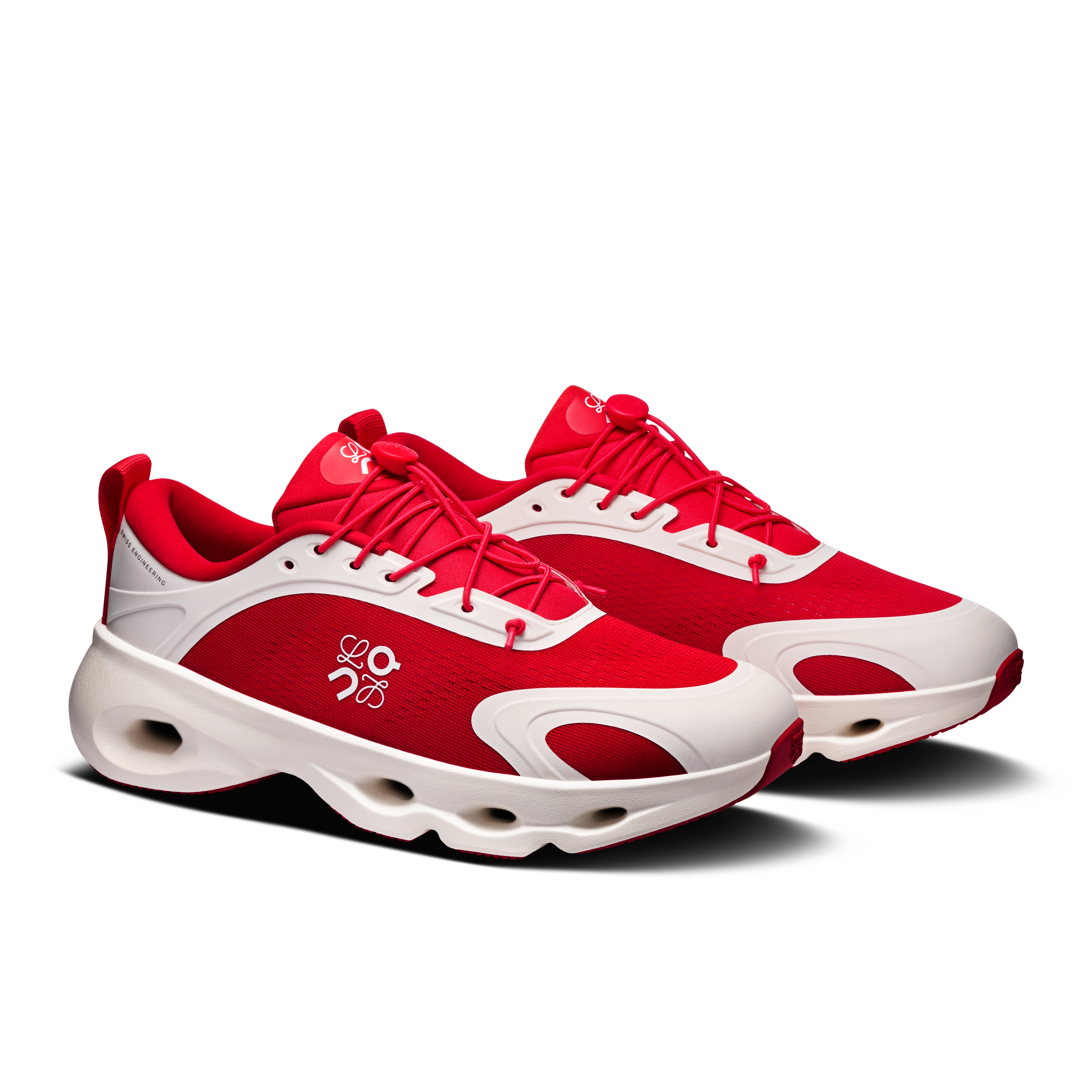 On Cloudsolo LOEWE Red & Eggshell Women Active life Shoes