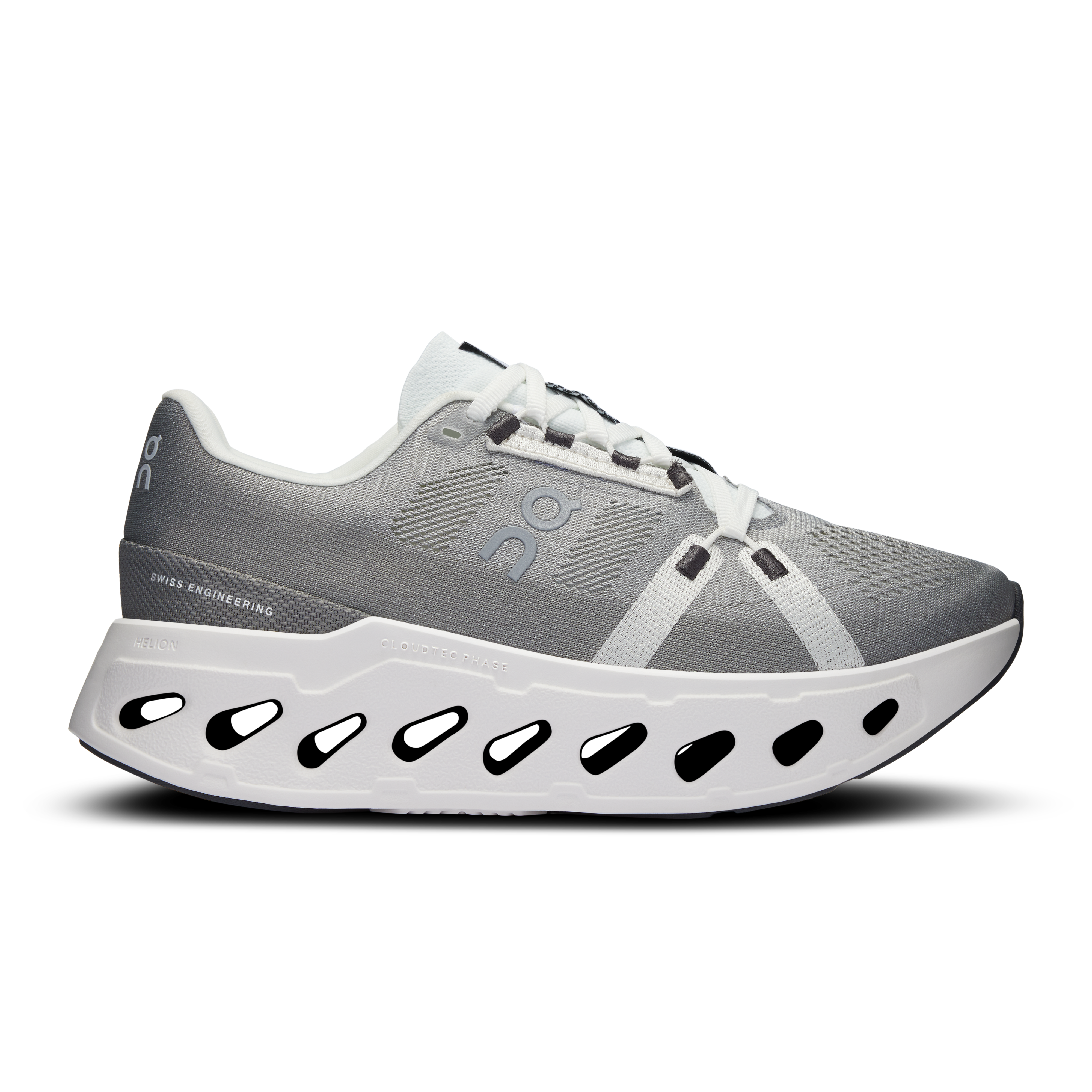 Cloudeclipse Road Running Shoe in Alloy/White