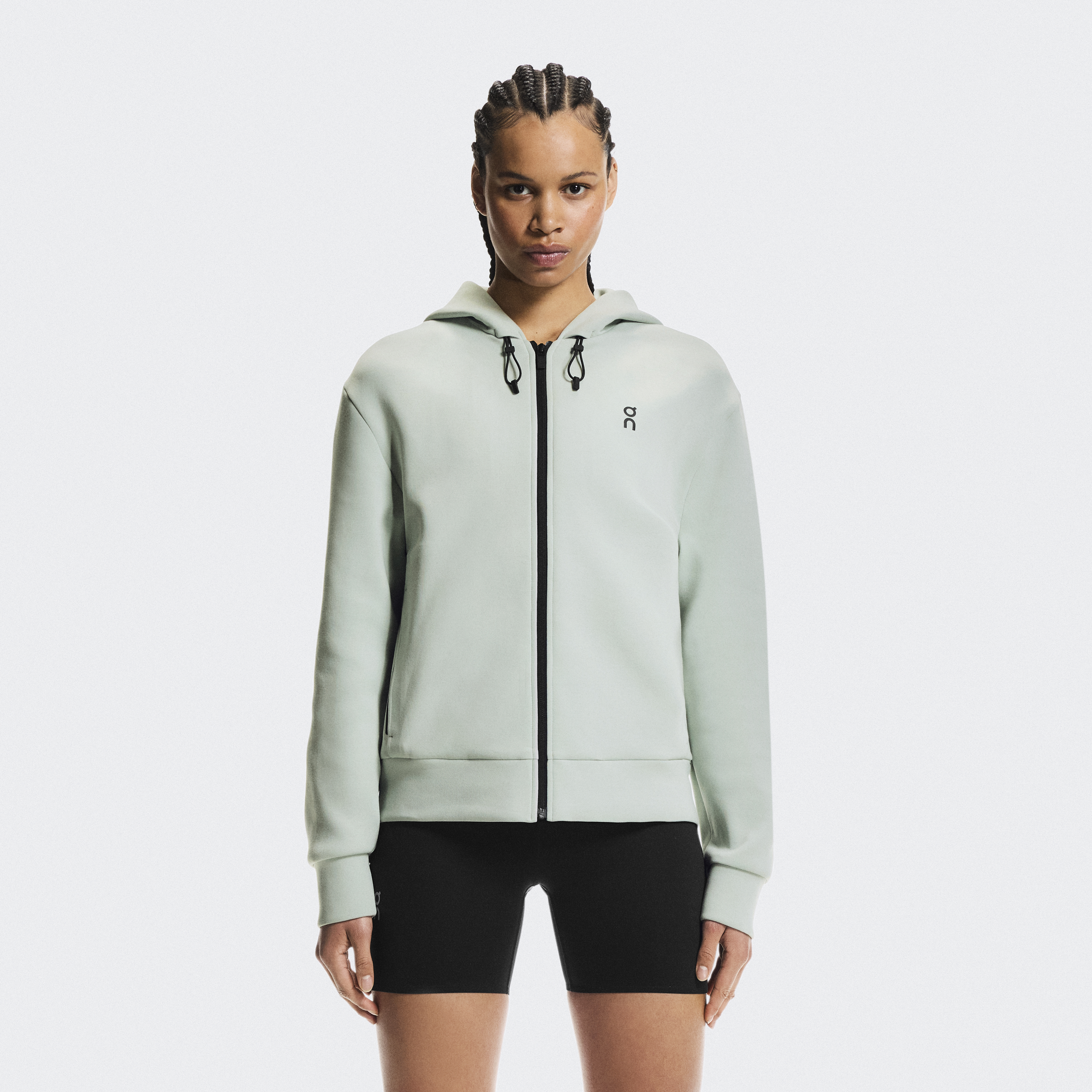 Focus Tech Zip Hoodie in Mineral