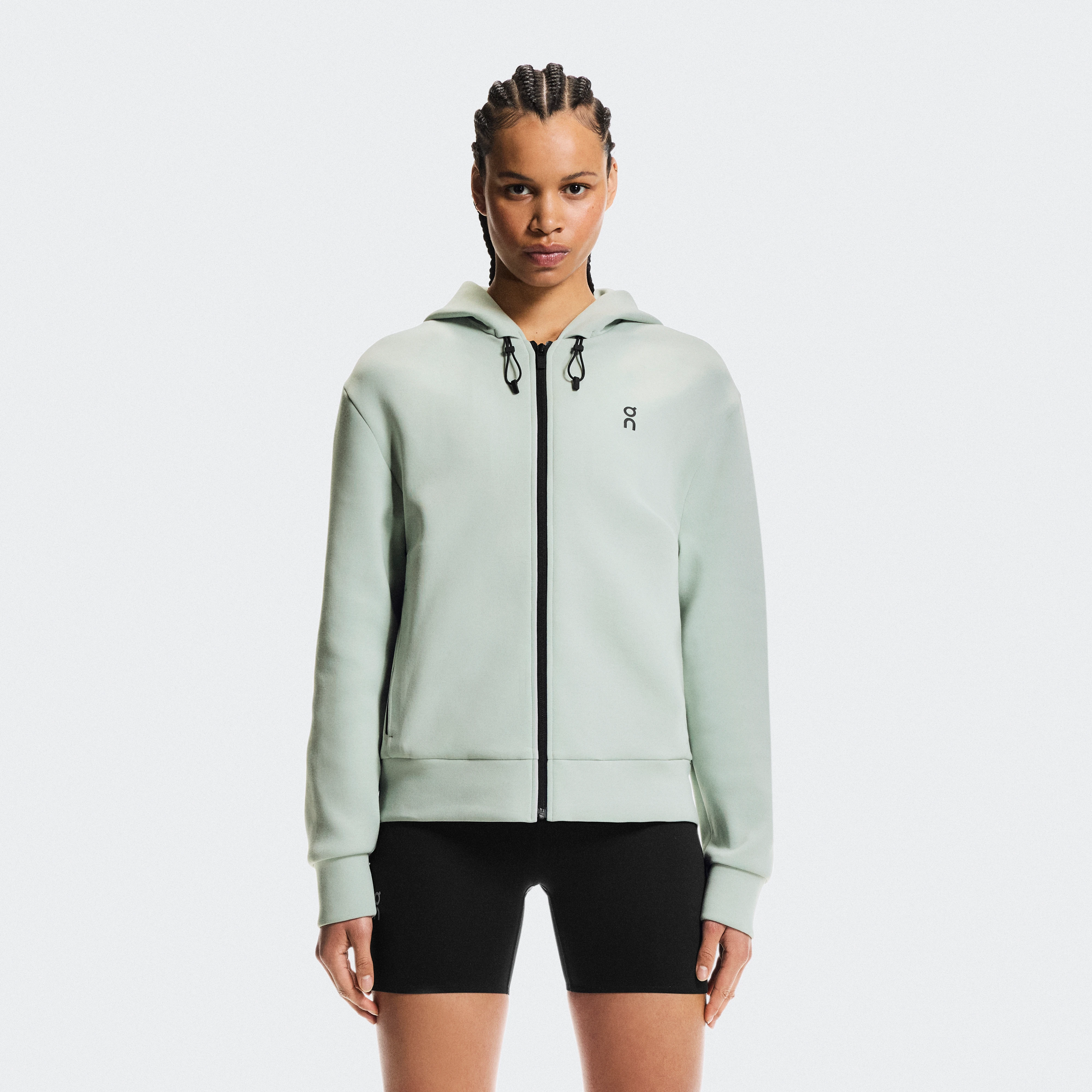 On Focus Tech Zip Hoodie Green Women Women – All-day wear, travel, training Hoodies and sweatshirts