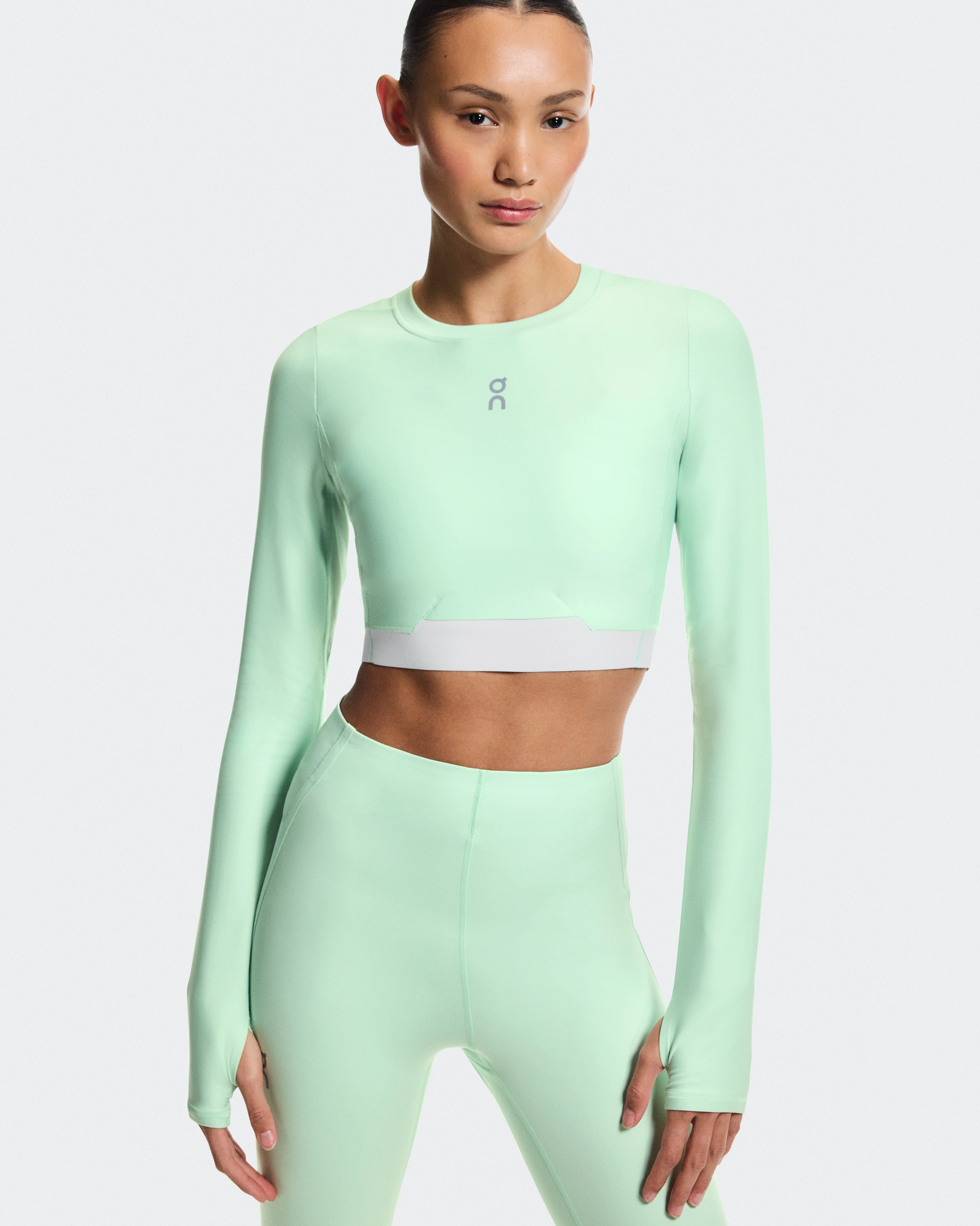 On Train Long Sleeve Crop Creek Feminino Partes de cima e camisetas