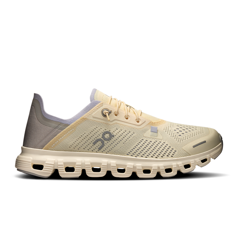 On Women's Cloud 6 Coast Lifestyle Shoe in Castor/Fog, Size: 7, Recycled Polyester