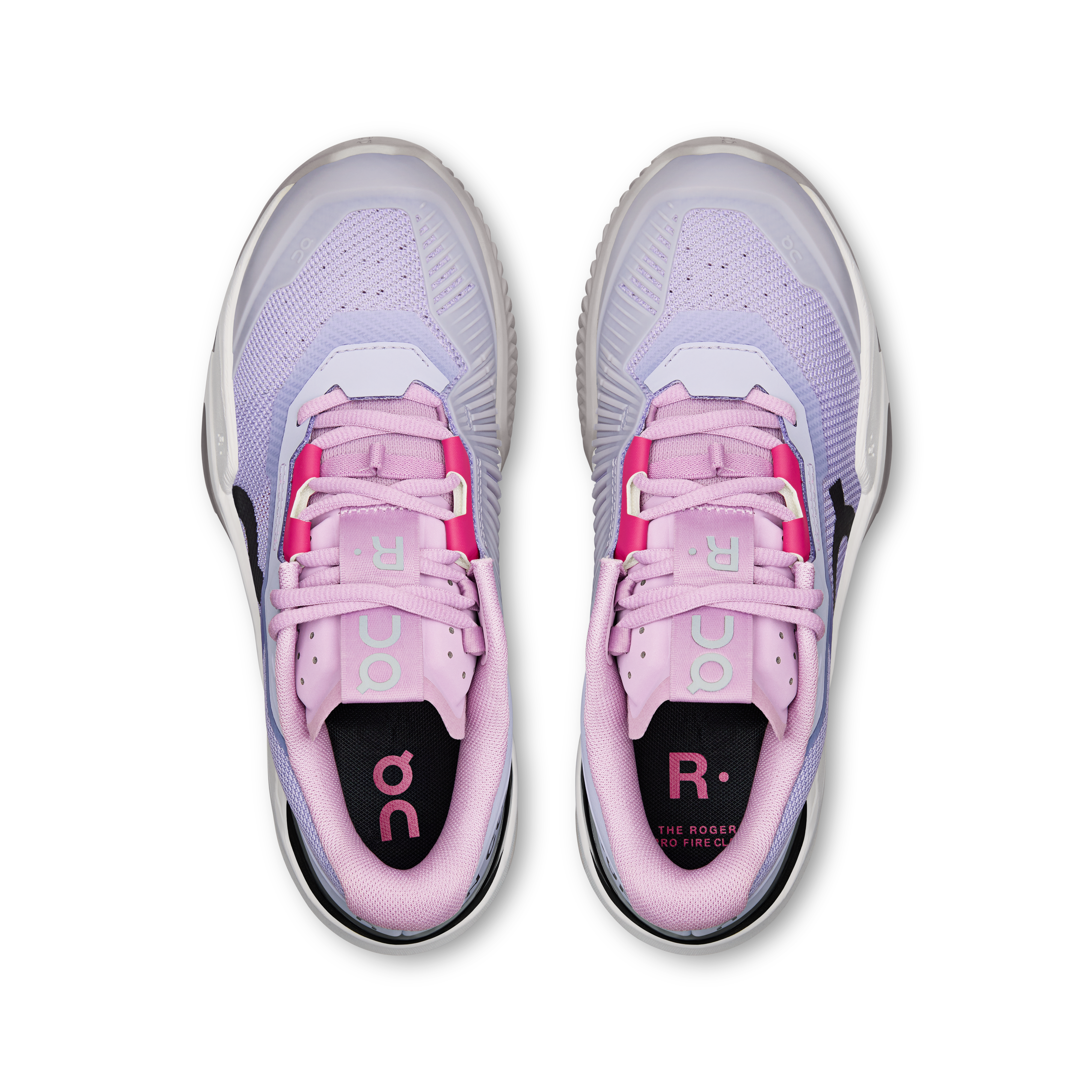 On THE ROGER Pro Fire Clay Bloom & Black Women – Performance tennis, clay courts, competition Shoes