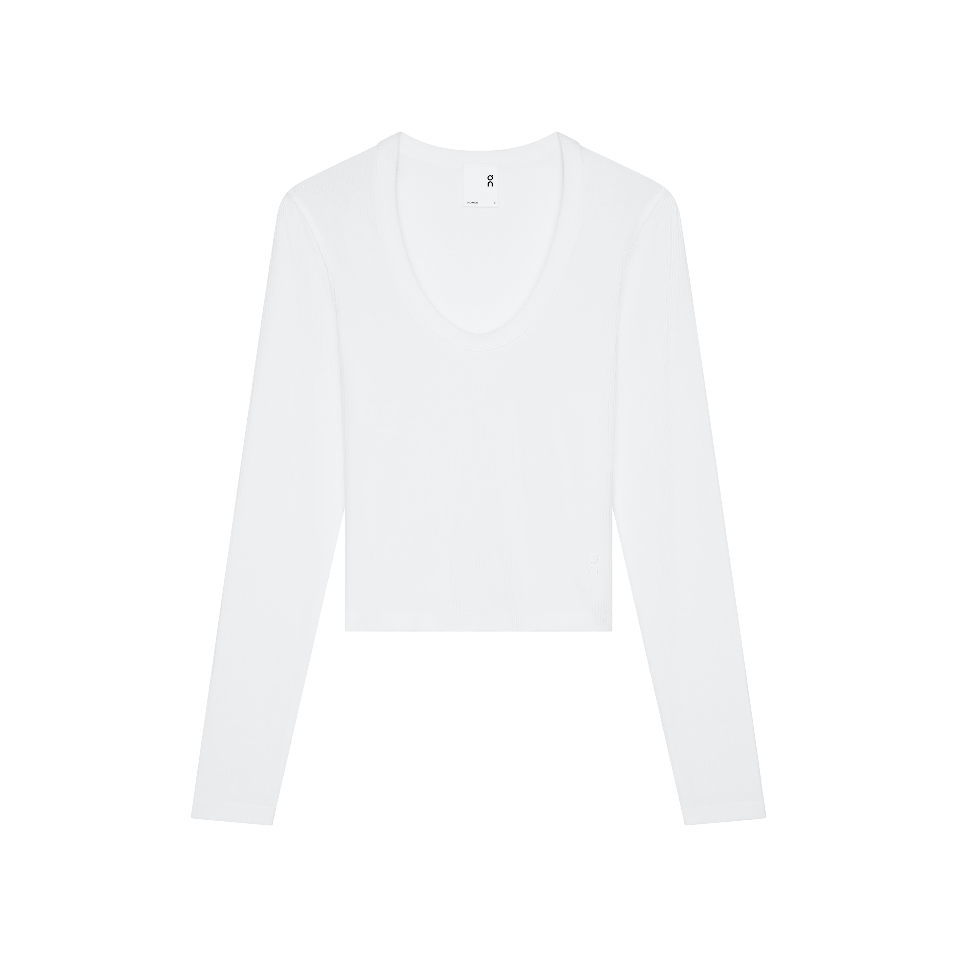 All-Day Ribbed Long-T Long-Sleeve Shirt in White