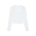 All-Day Ribbed Long-T Long-Sleeve Shirt in White