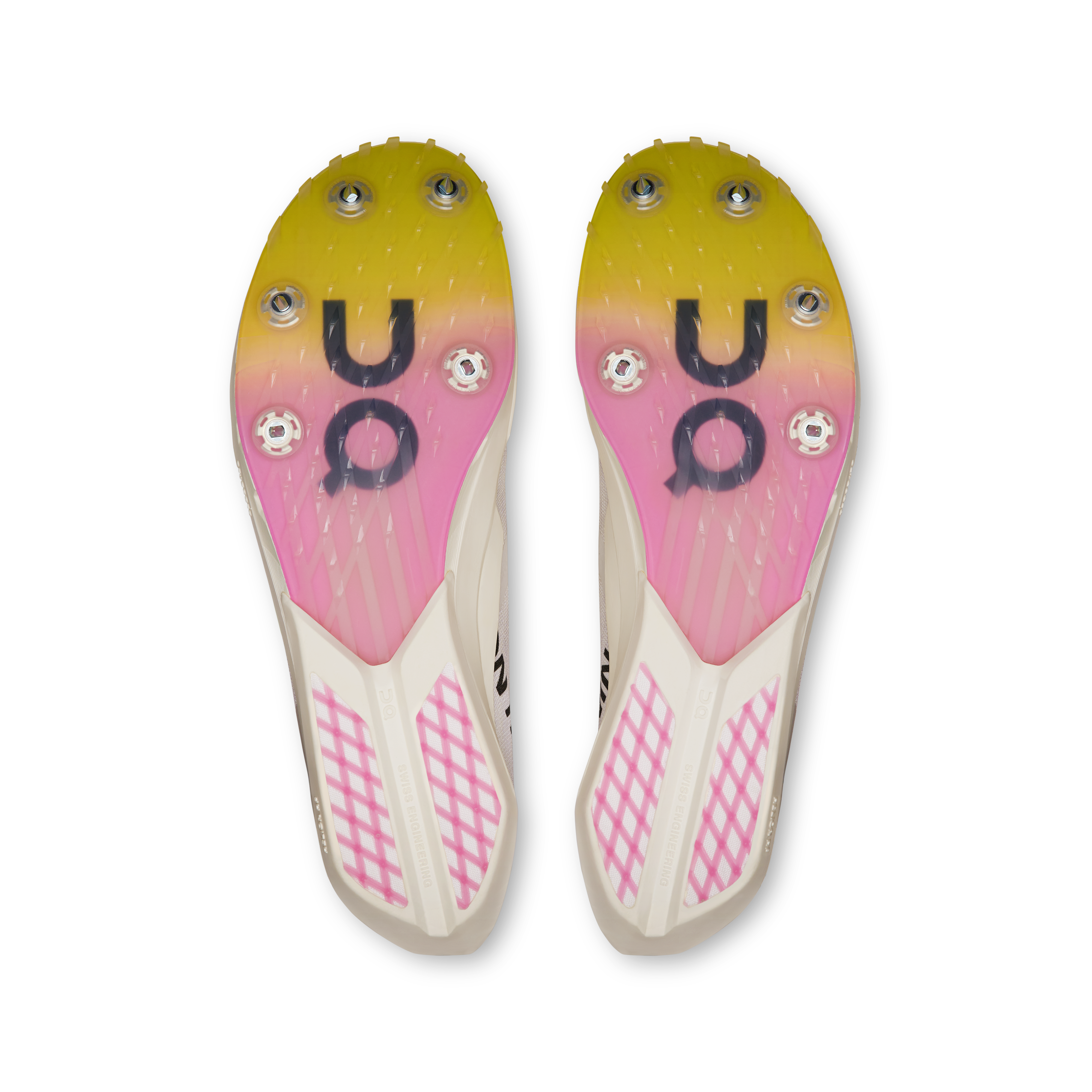 On Cloudspike Amplius 2 White & Raspberry Men Track Shoes