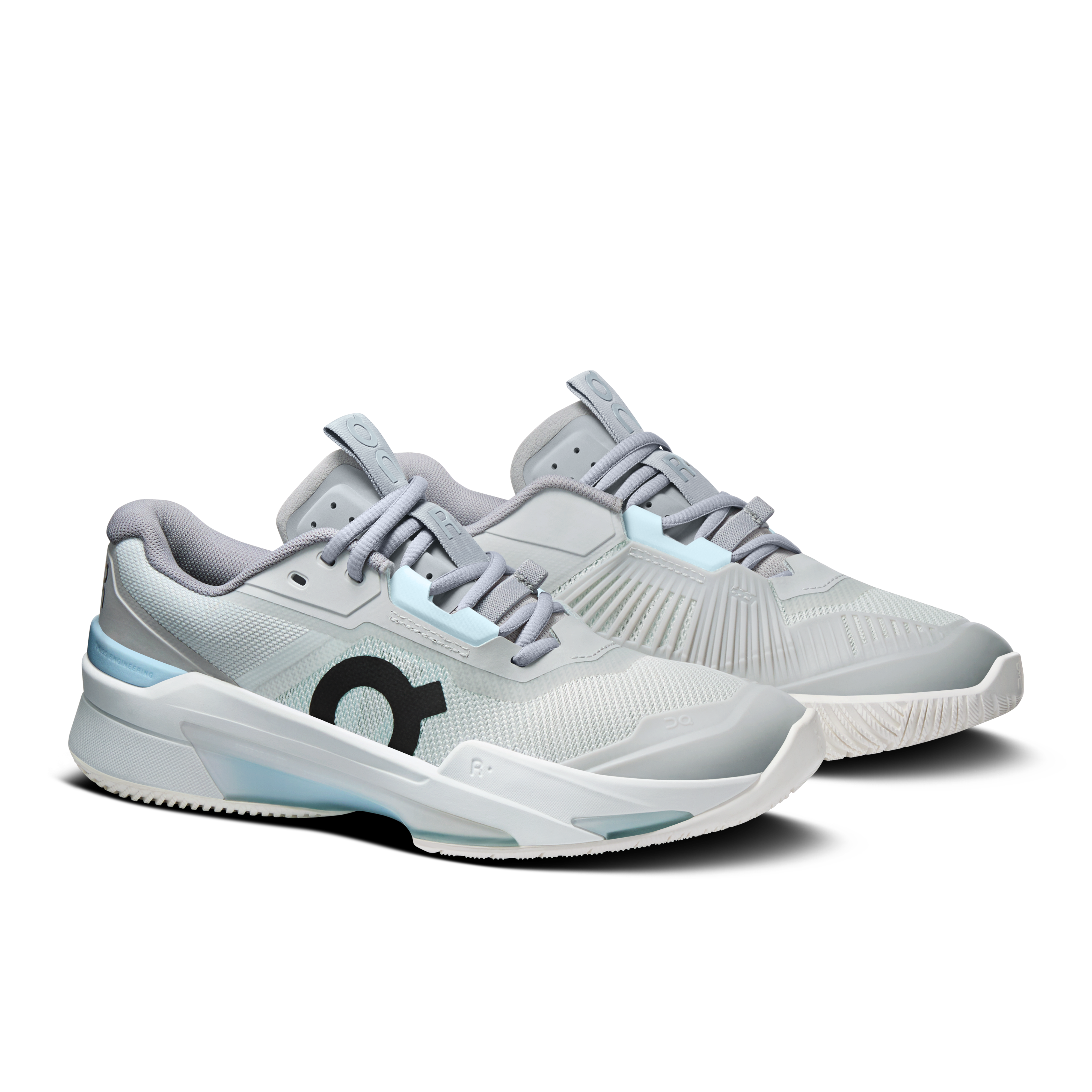 On THE ROGER Pro Fire Silver & White Women Tennis Shoes