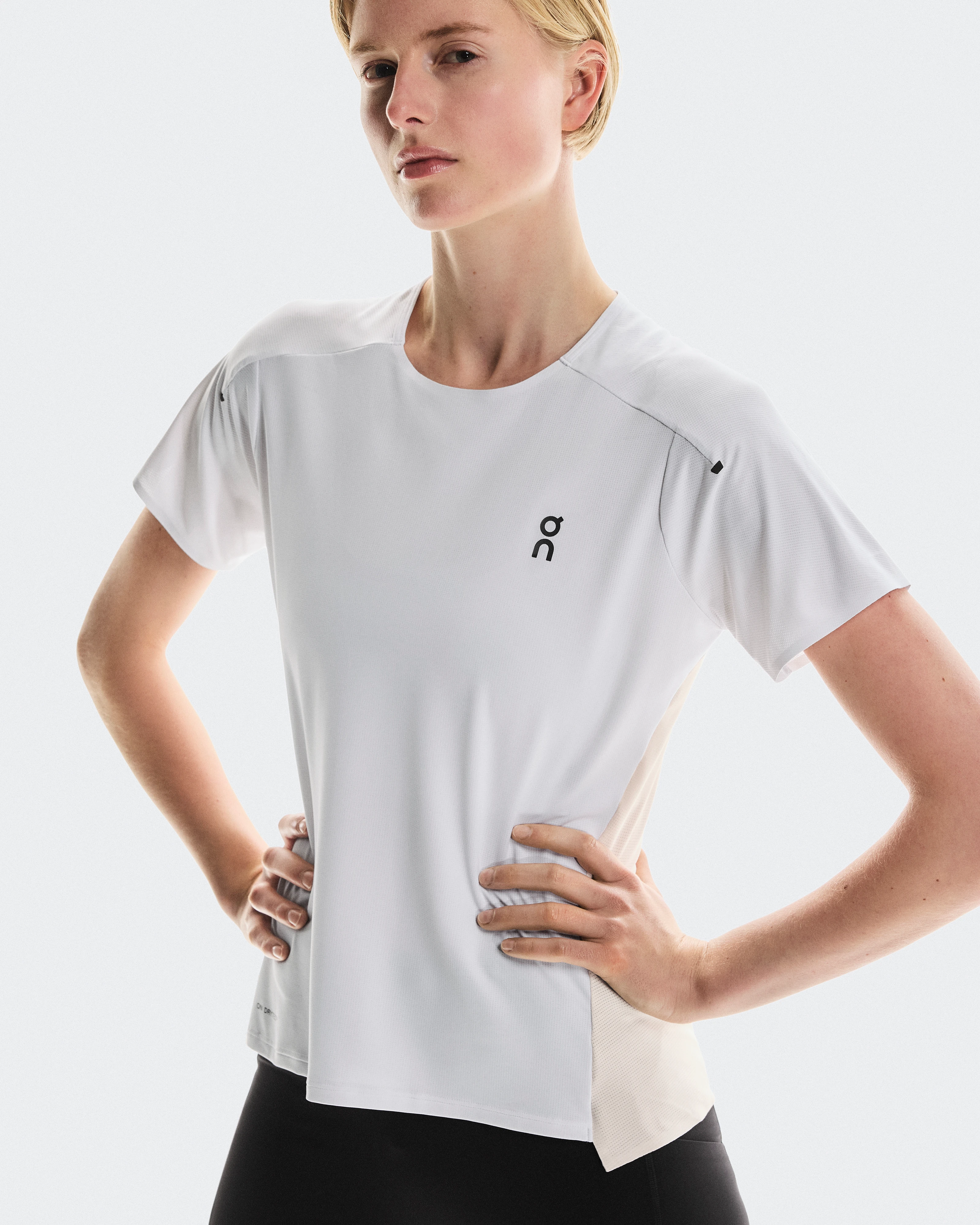 On Performance-T White & Silver Women Tops and t-shirts