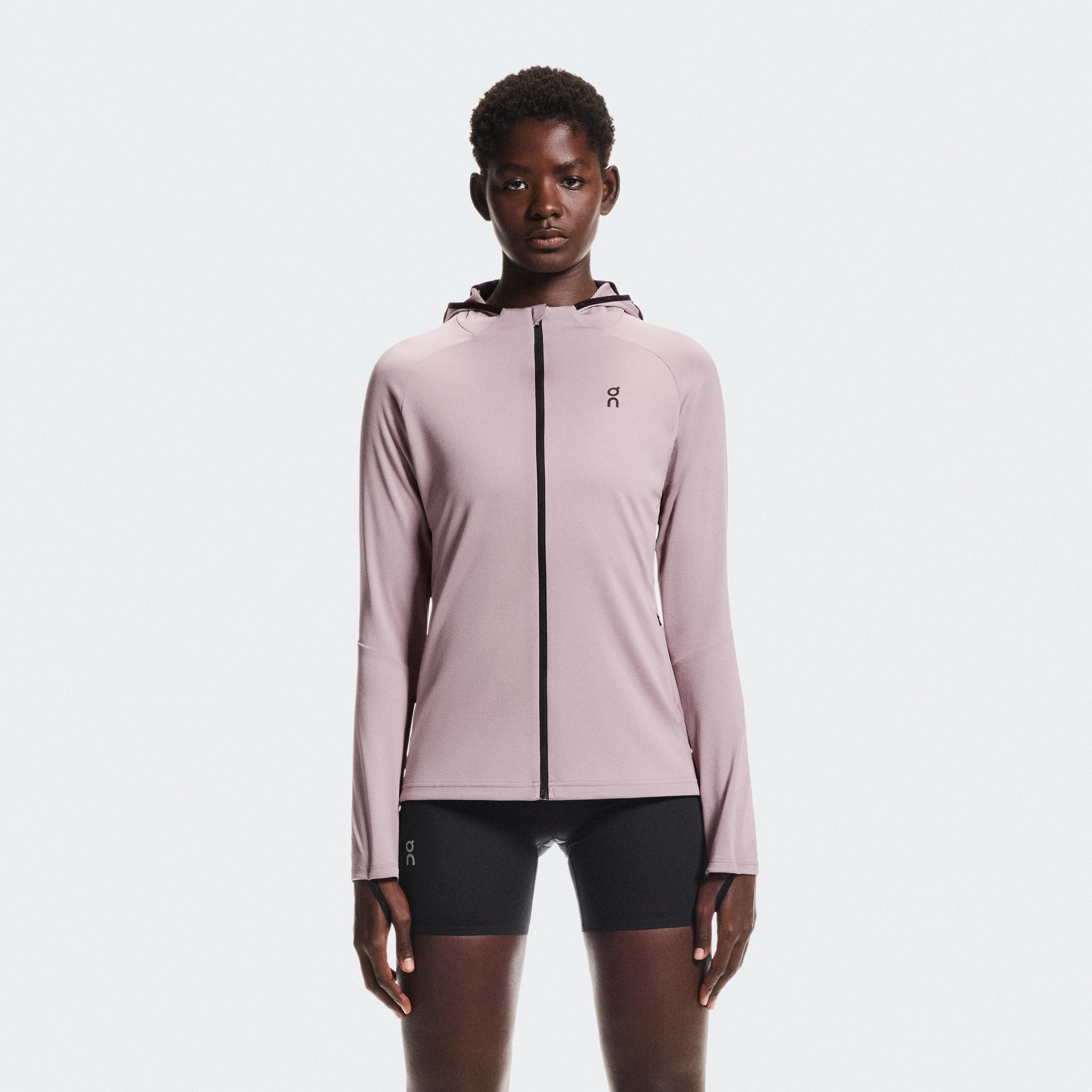 On Climate Zip Hoodie Blue Women Women – Cold weather runs, balaclava feature, insulating Hoodies and sweatshirts