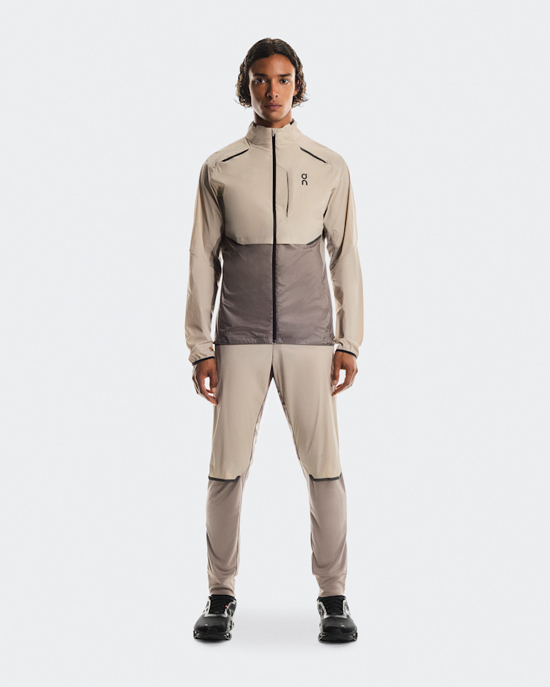 On Men's Weather Pants in Desert/Cinder, Size: XS, Polyamide Polyester