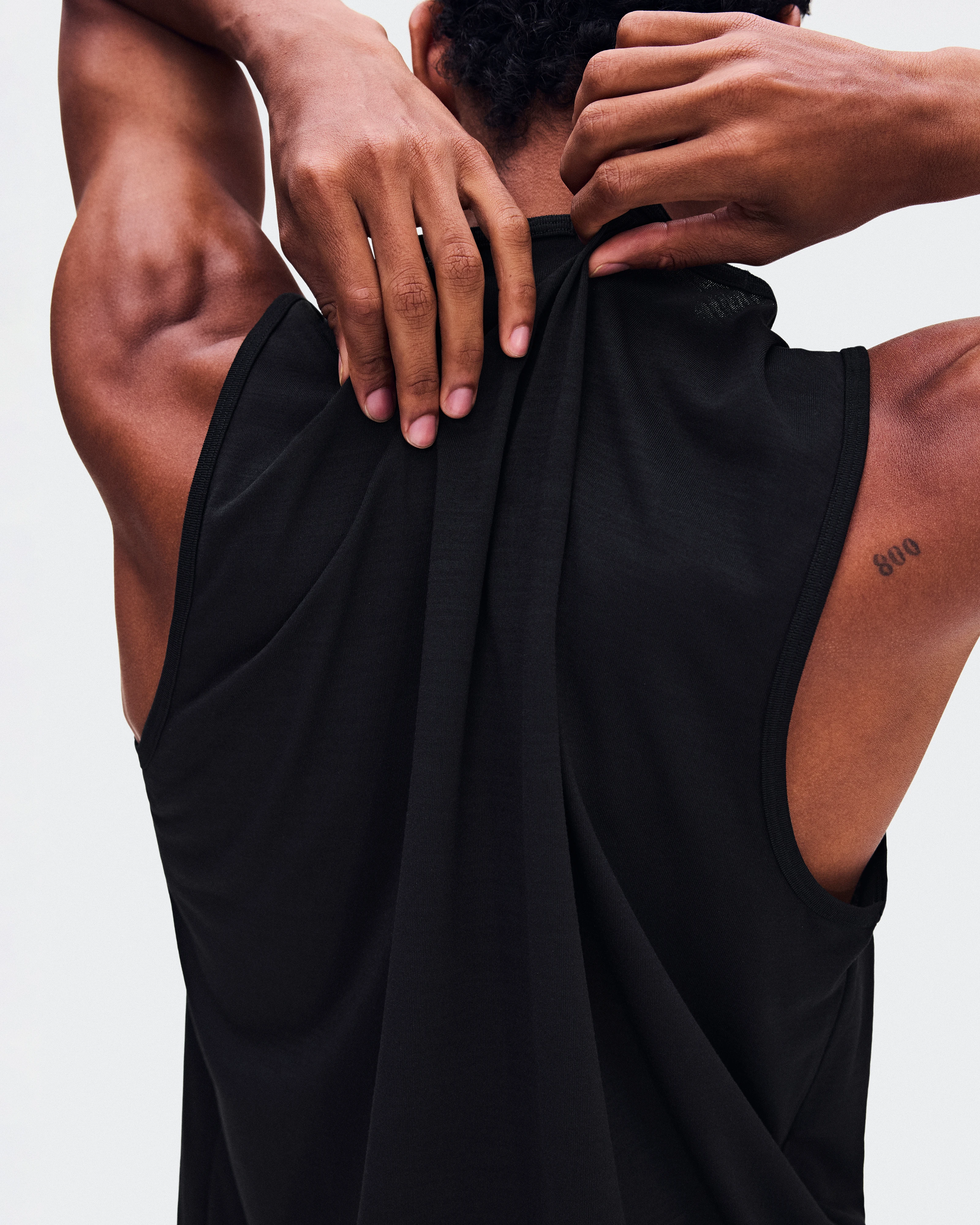 On On Run Tank Black Men Tops and t-shirts