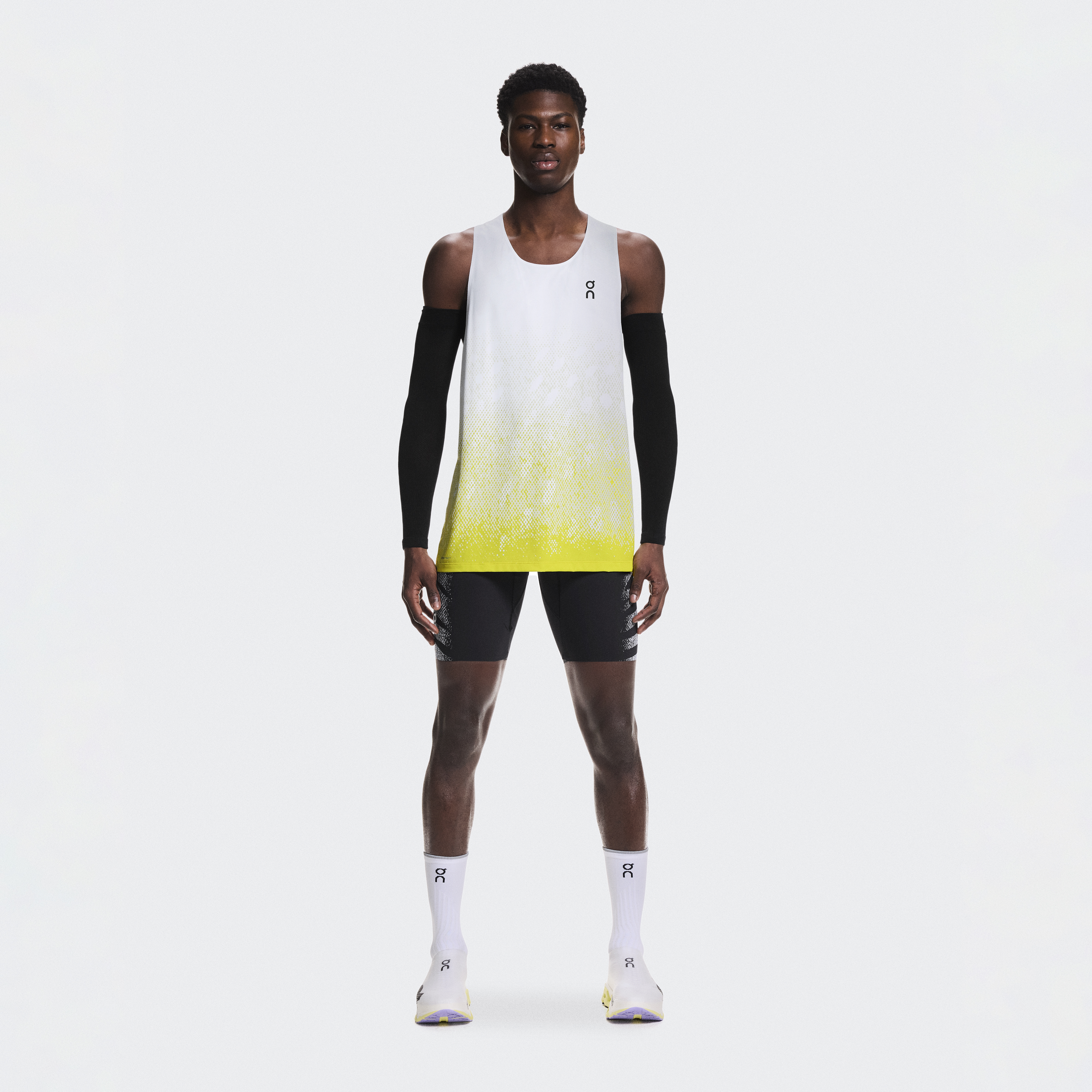 Zero Singlet in White/Lime