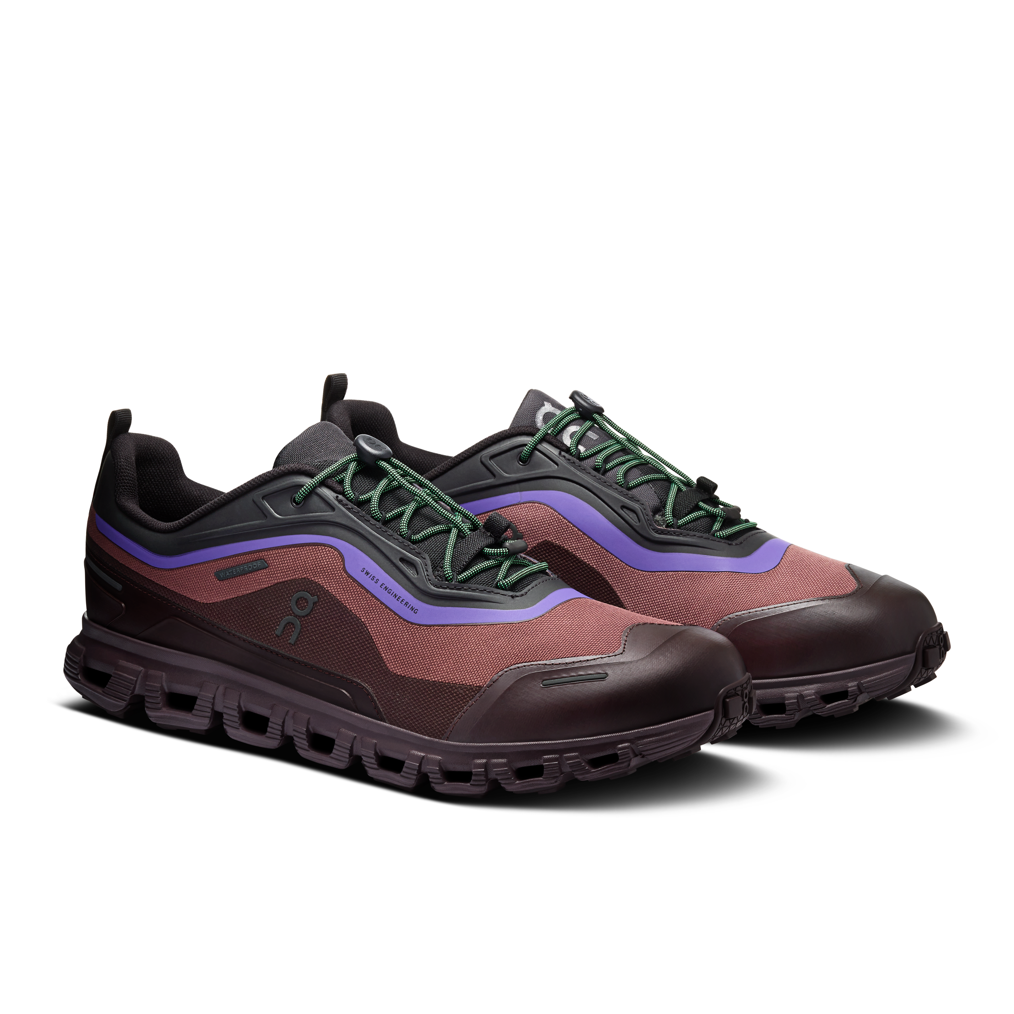 On Cloud 6 Geo Waterproof Black & Tyrian Men Active life Shoes