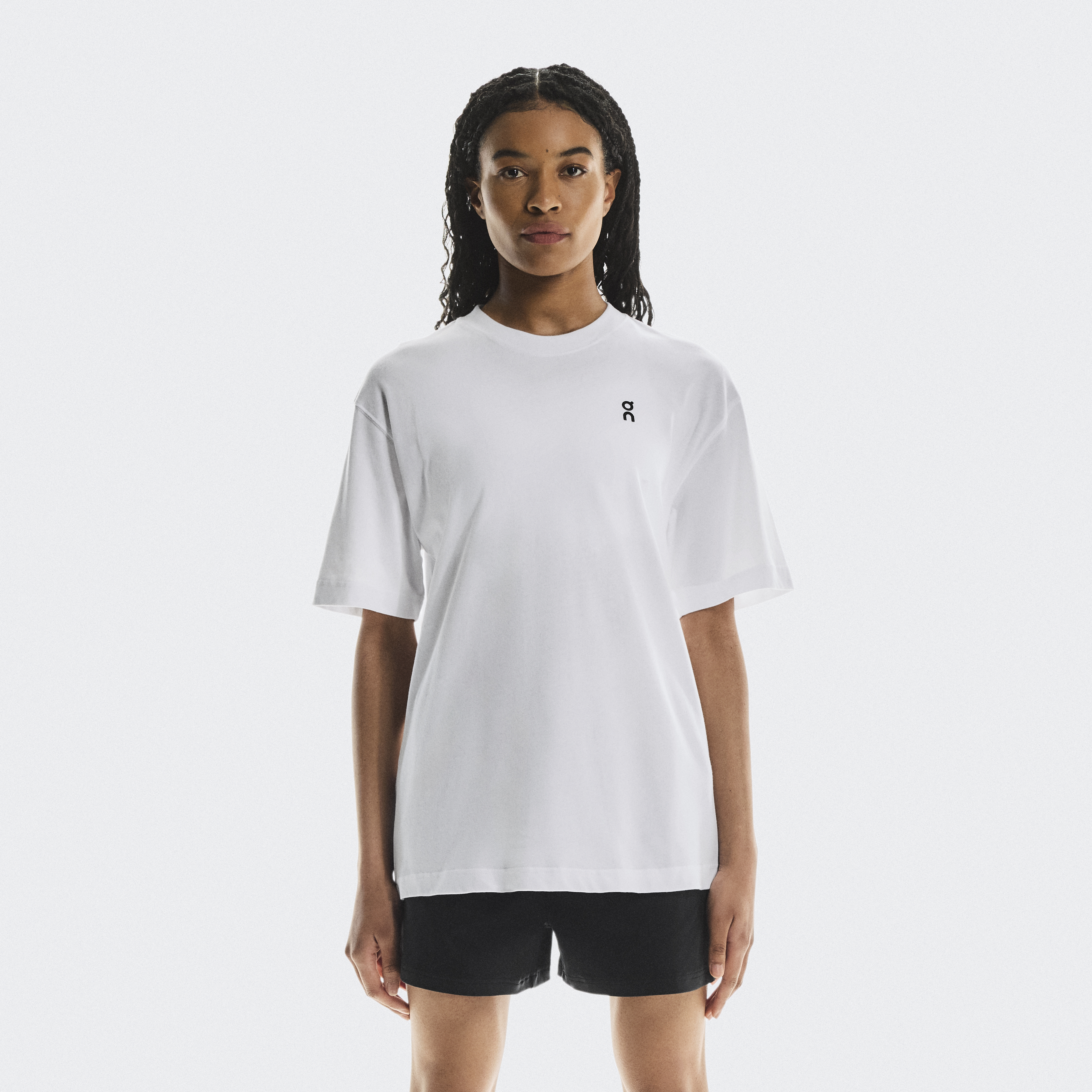 オン On Tennis Court-T　WHITE/LIME（海外サイズ:M） On Running Tennis Court Shirt - White & Lime - SOLD OUT