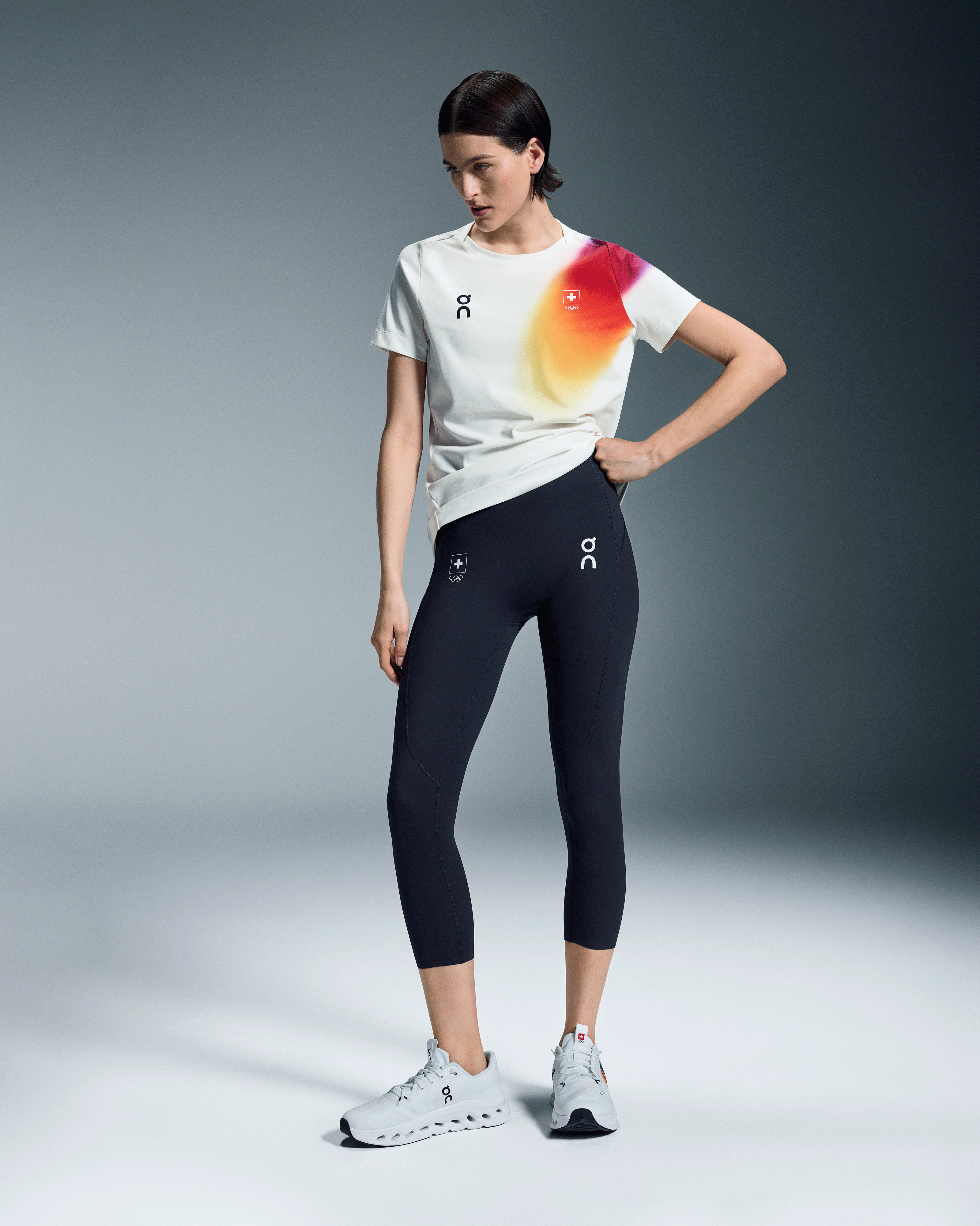 On Swiss Olympic 3/4 Tights Ink Women Tights