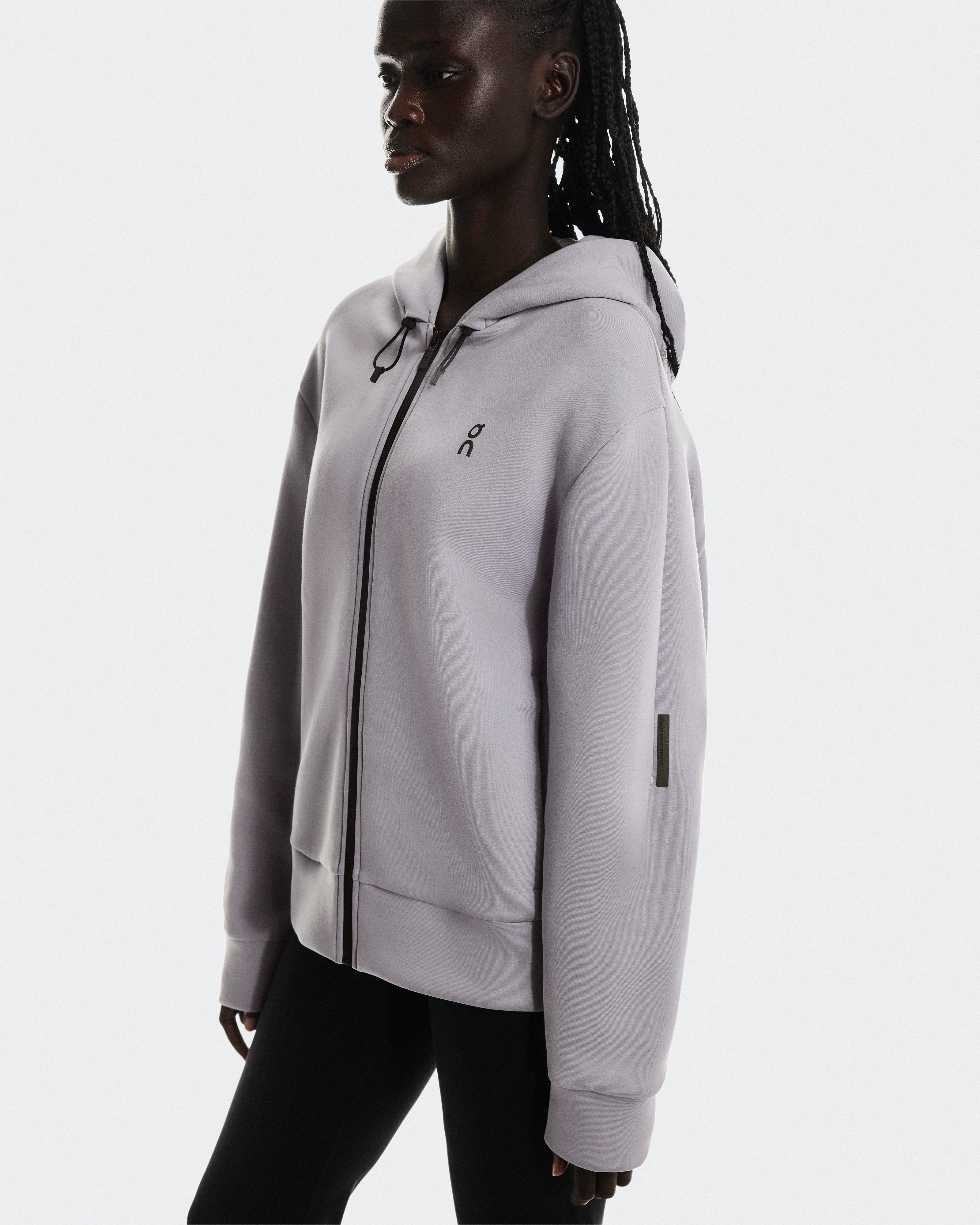 On Focus Tech Zip Hoodie Lilac Women Hoodies and sweatshirts