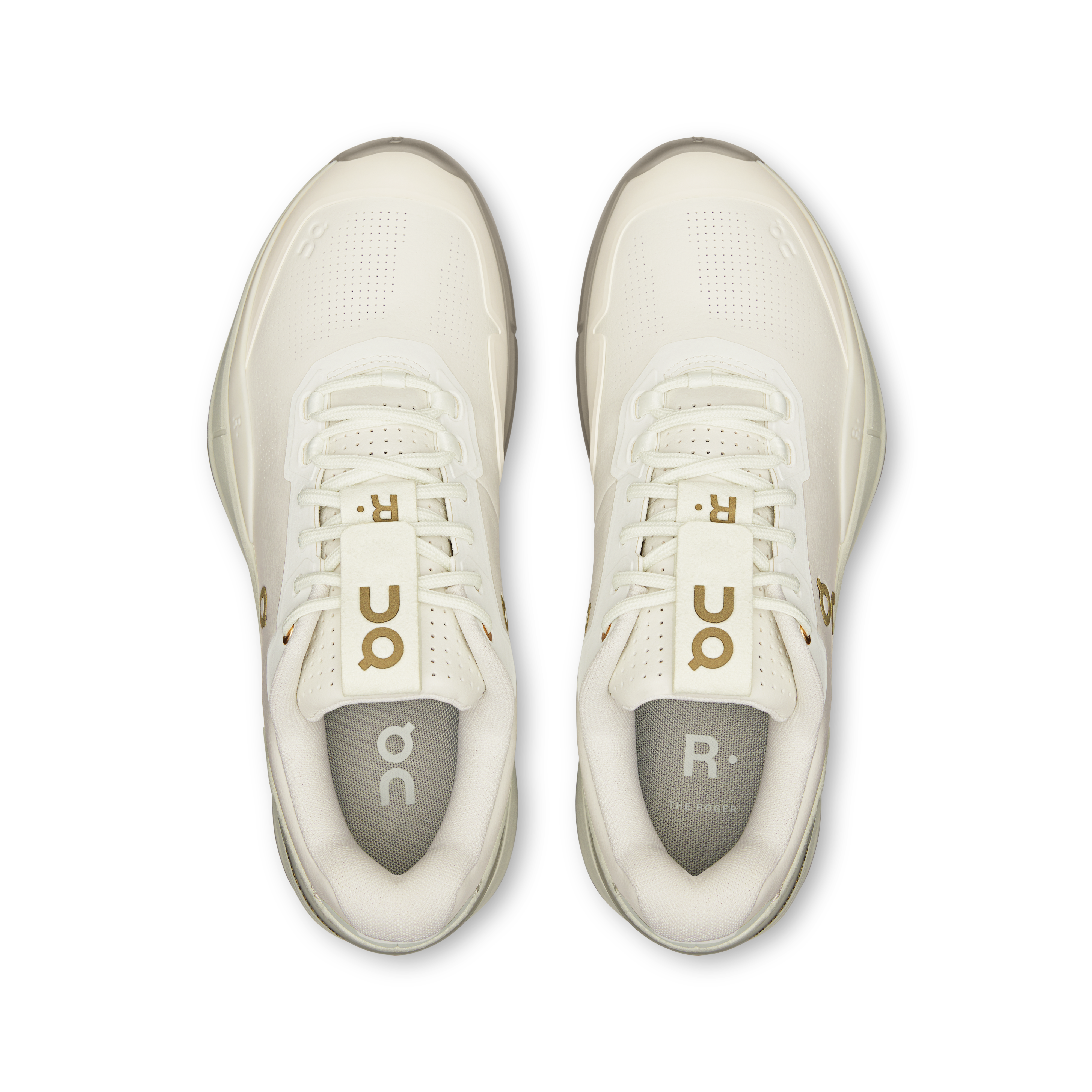 On THE ROGER Pro Ace Ivory & Fog Men Tennis Shoes