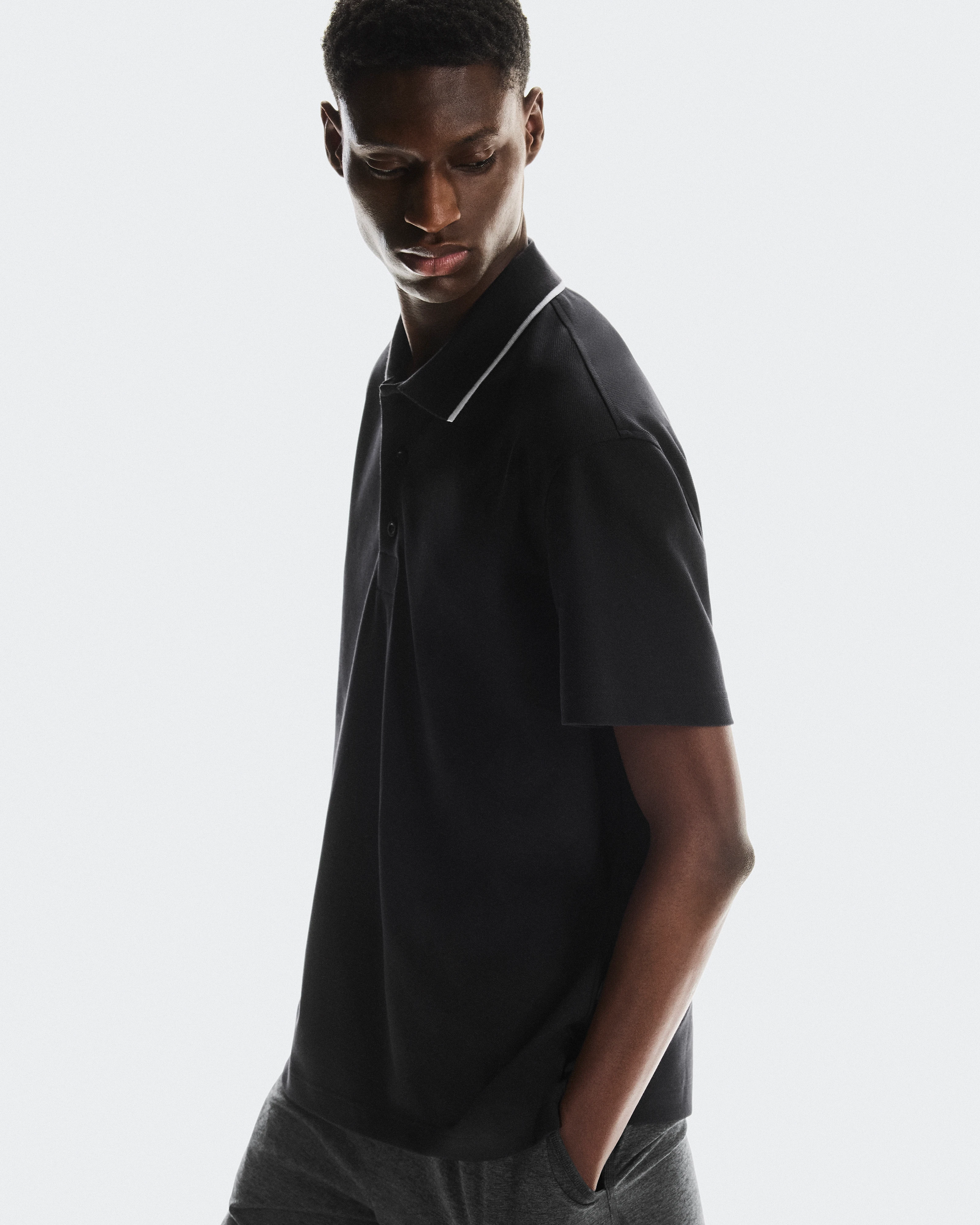 On Courtside Polo Black Men Tops and t-shirts