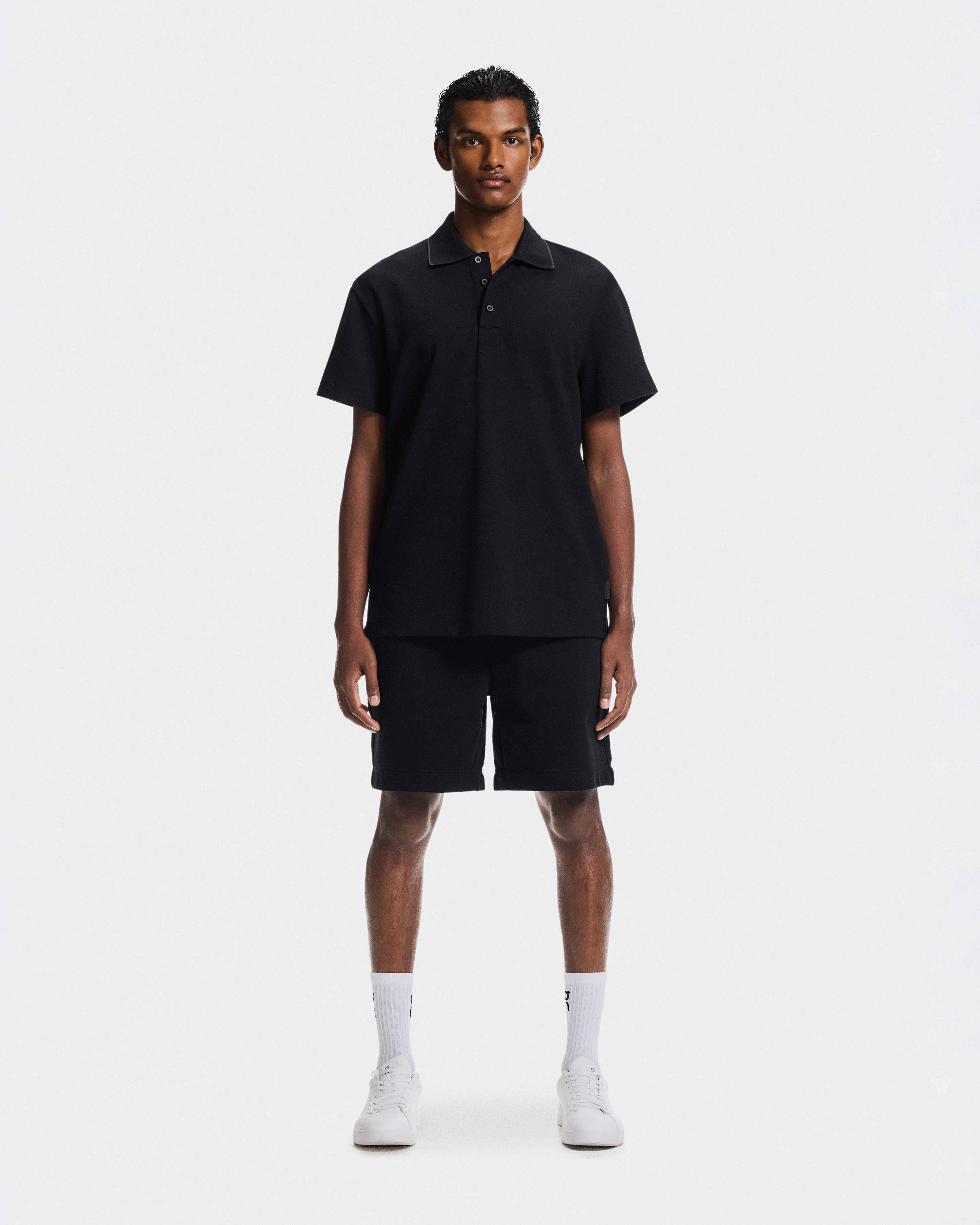 On Courtside Polo Black & Eclipse Men Tops and t-shirts
