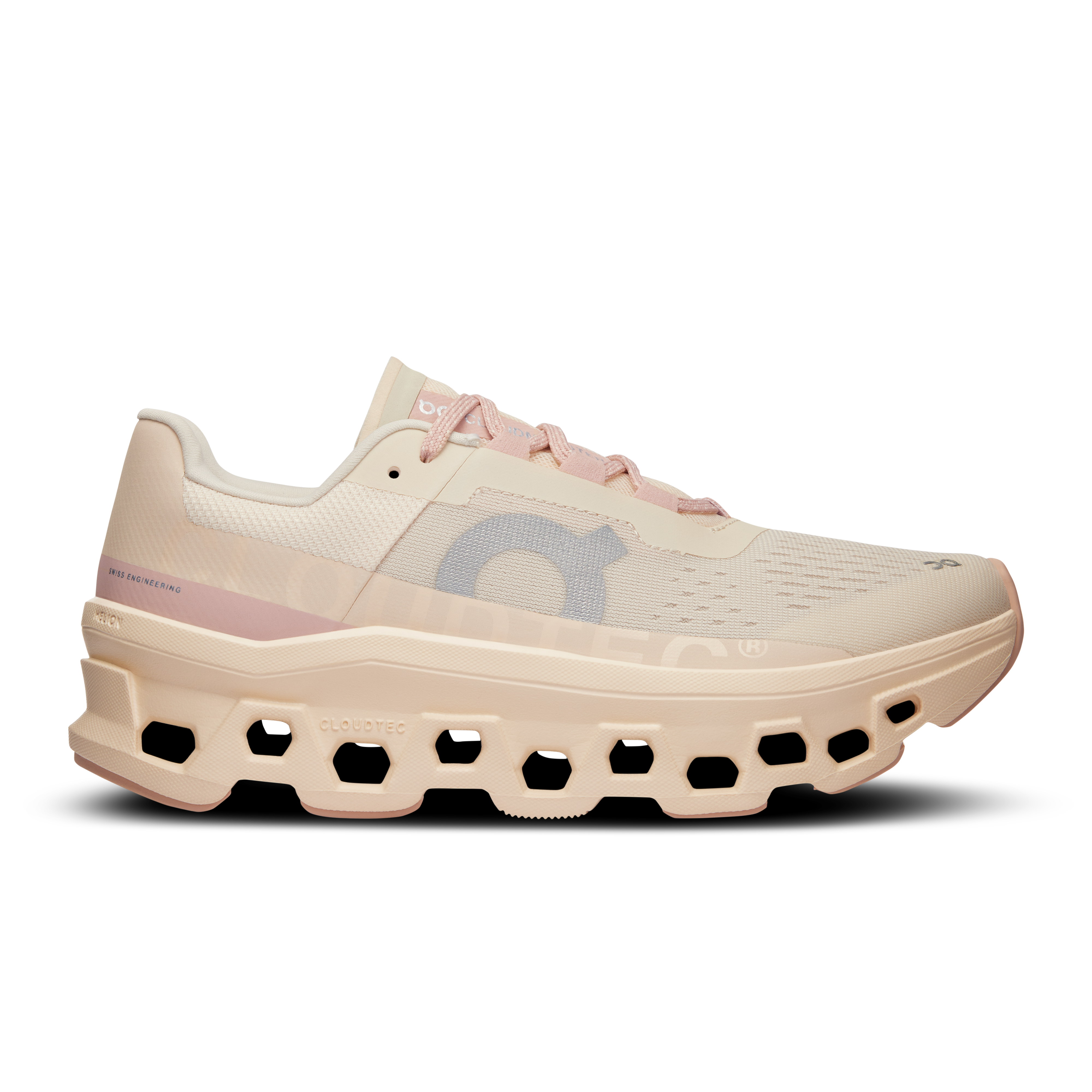 ON Women's Cloudmonster Running Trainers - Mist/Blueberry