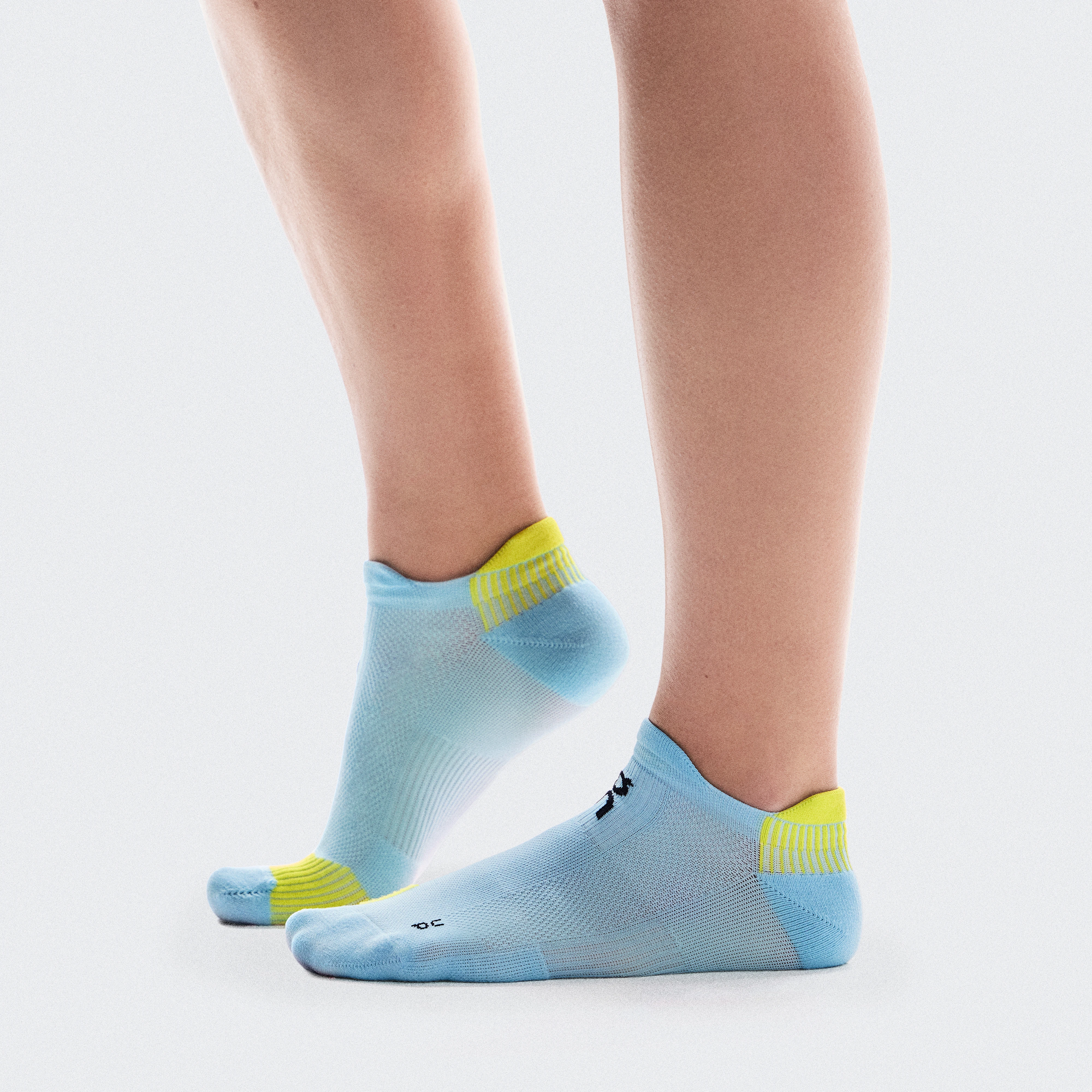 On Performance Run Sock Low Wash & Lime Unisex – Laufsport, atmungsaktiv, gedämpft Socken