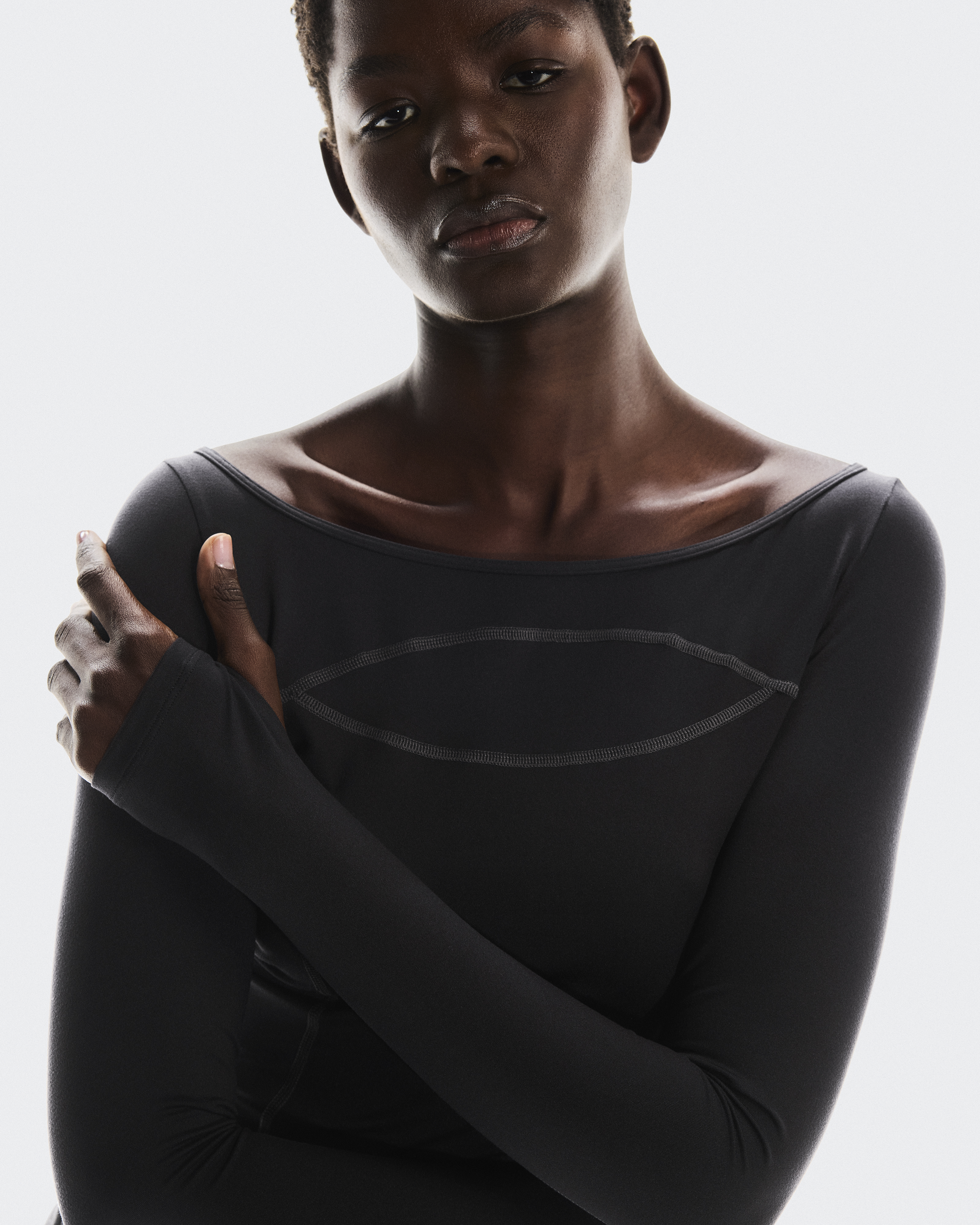 PERFECT FORM TOPS LONG SLEEVE ブラック Square Long Sleeve - Black – FORM