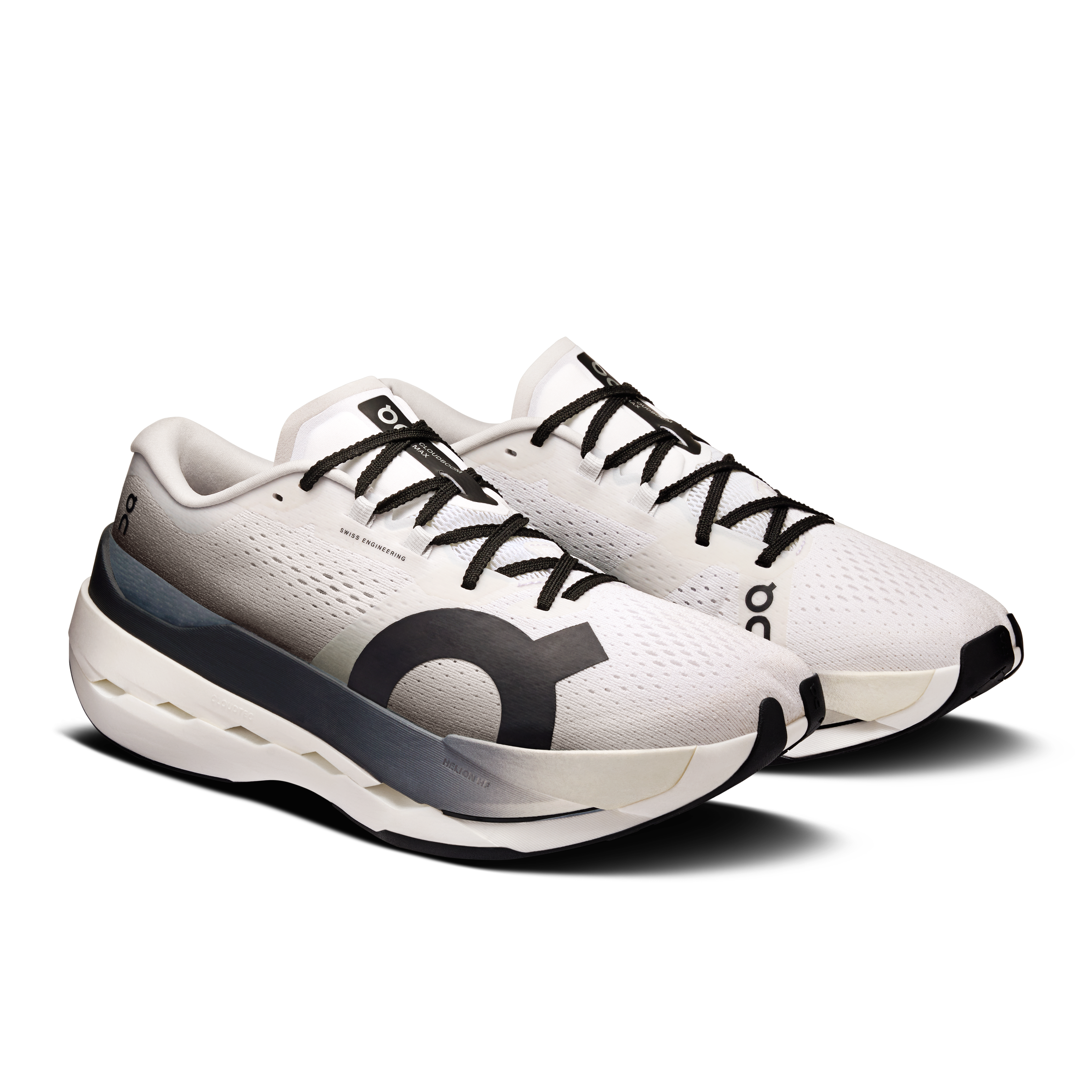 On Cloudboom Max White & Black Men Road running Shoes