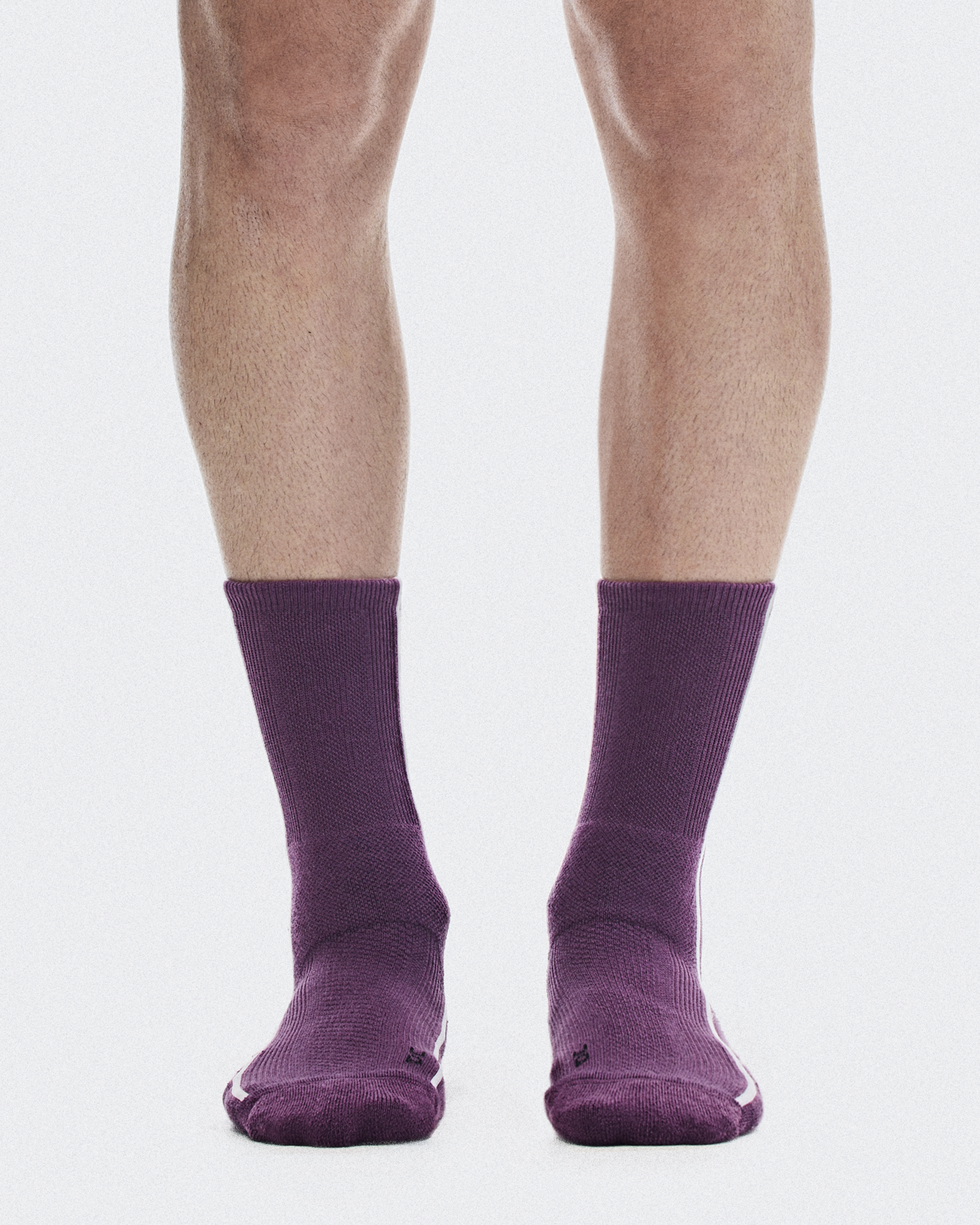 Court Sock High in Cassis/White