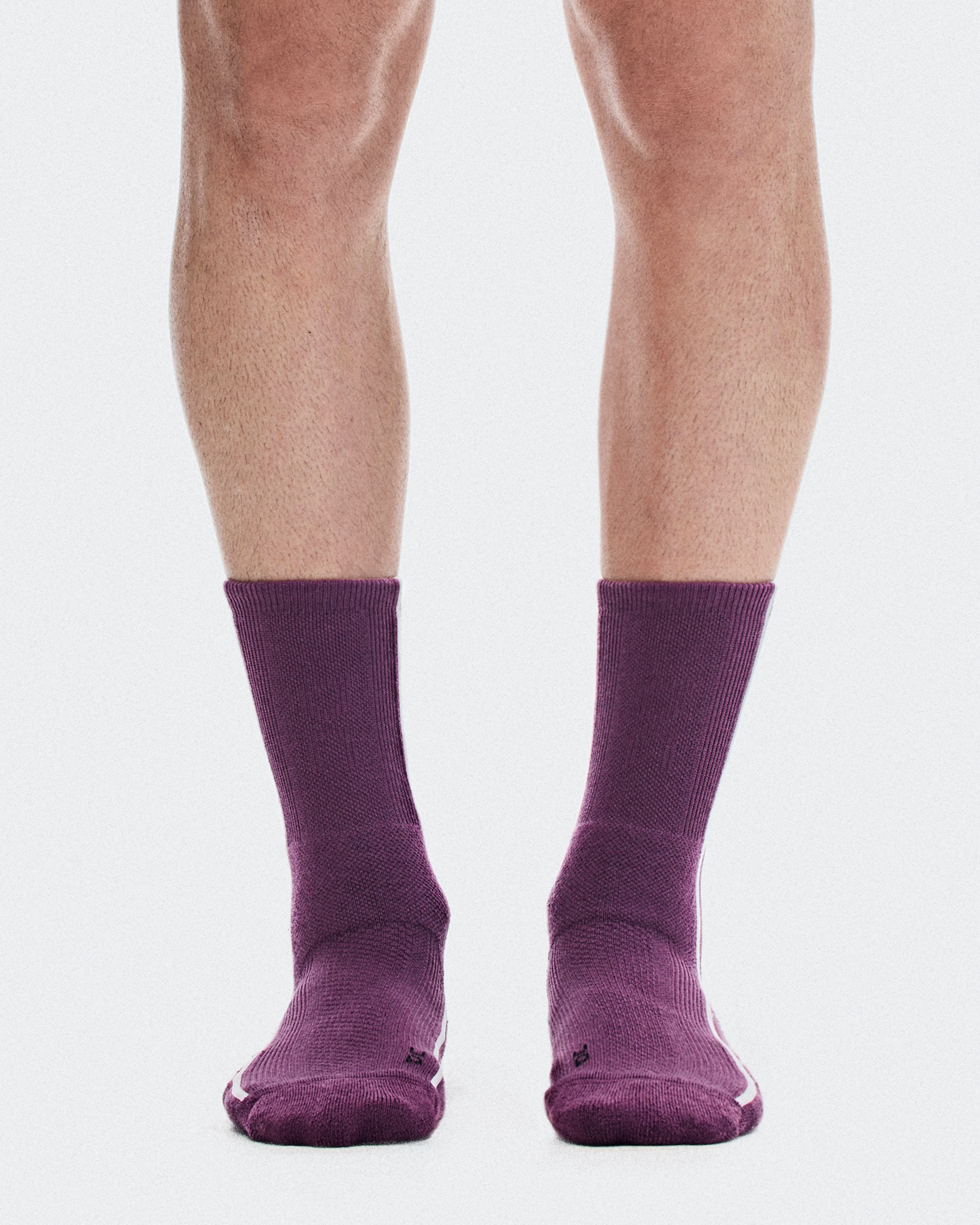 On Court Sock High Cassis & White Unisex Socks