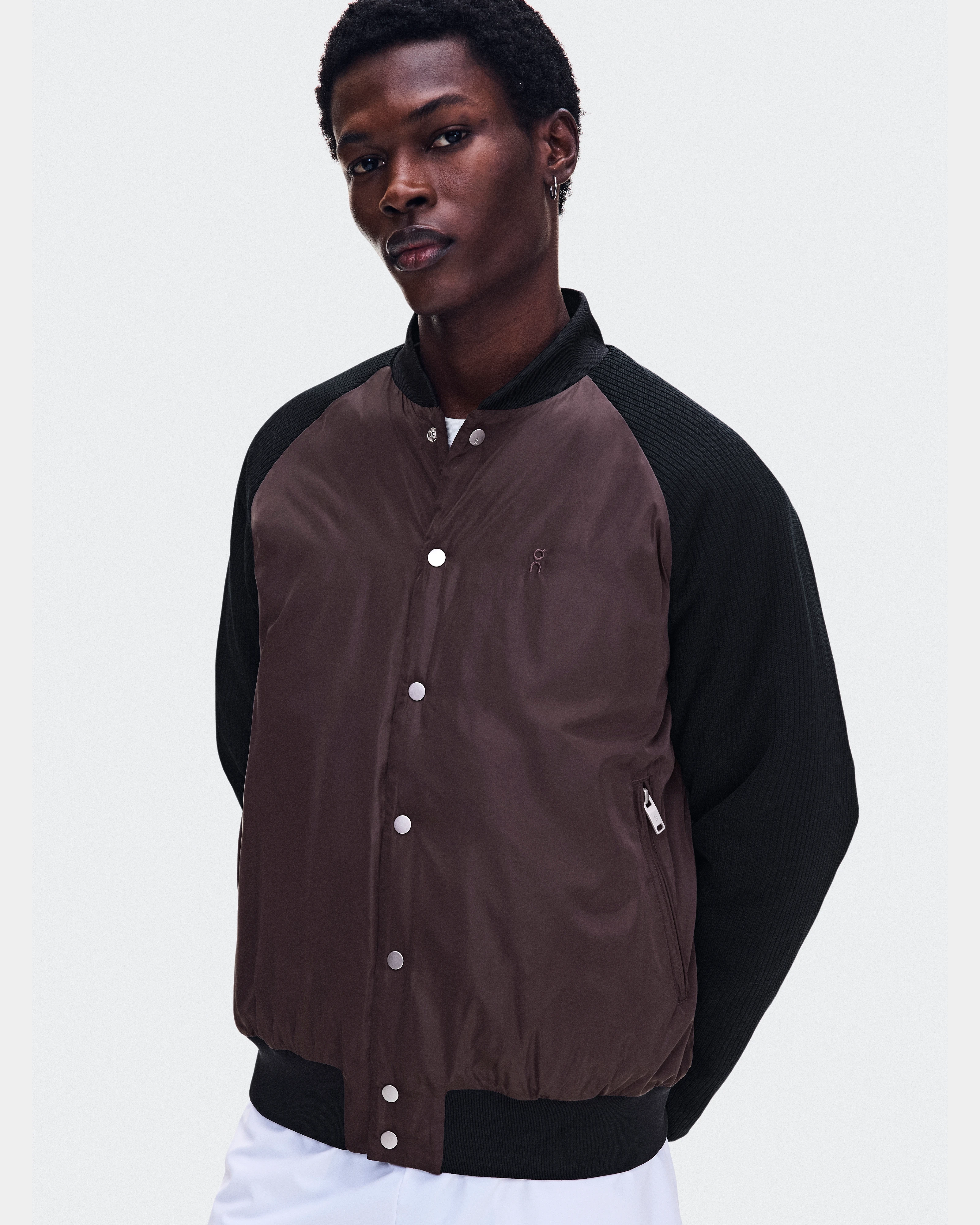 On Courtside Bomber Mulberry & Black Men Jackets