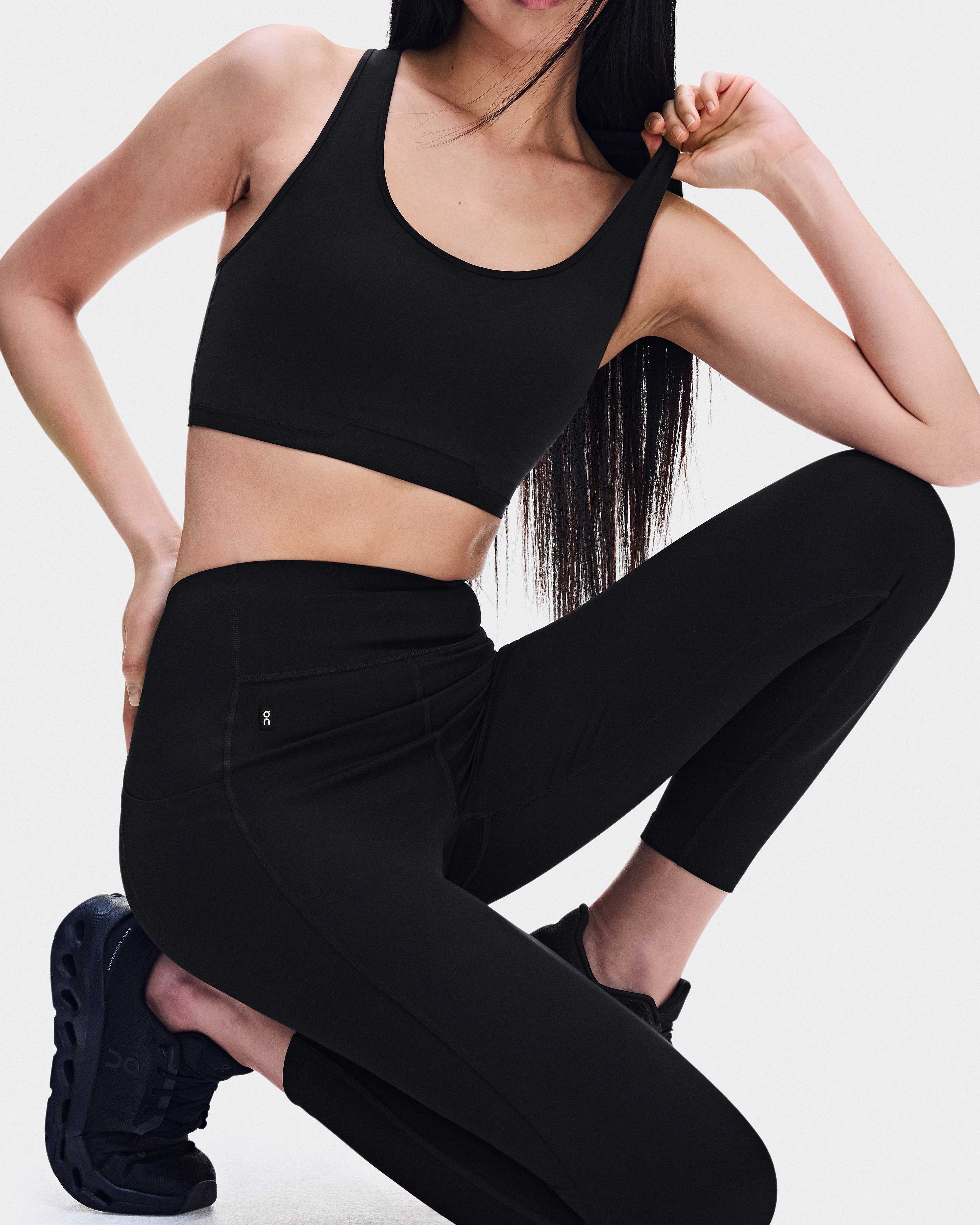 On Train Tights 7/8 Black Women Tights