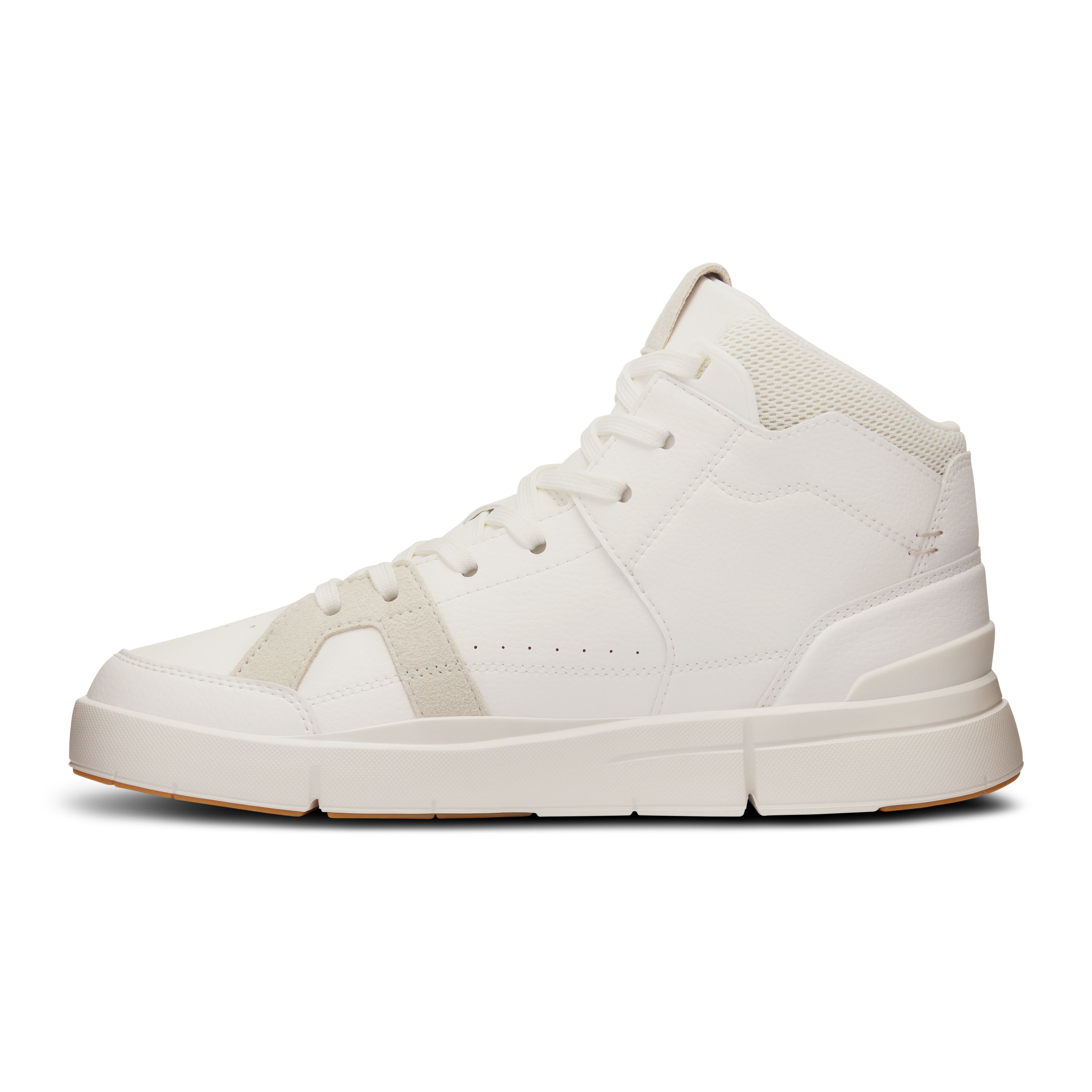 On THE ROGER Clubhouse Mid White & Sand Mujer Vida activa Calzado