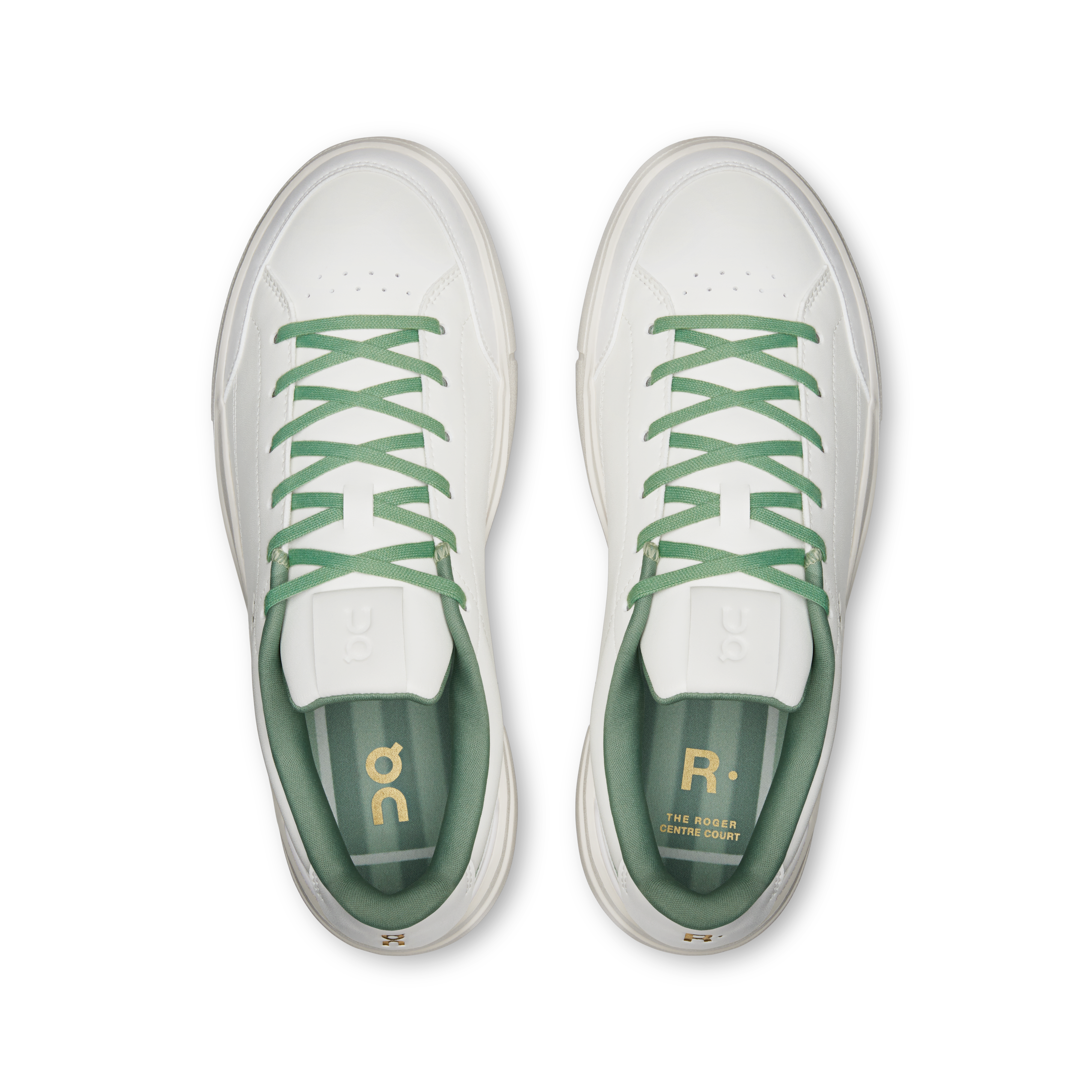 On THE ROGER Centre Court Ivory & Fern Women Active life Shoes