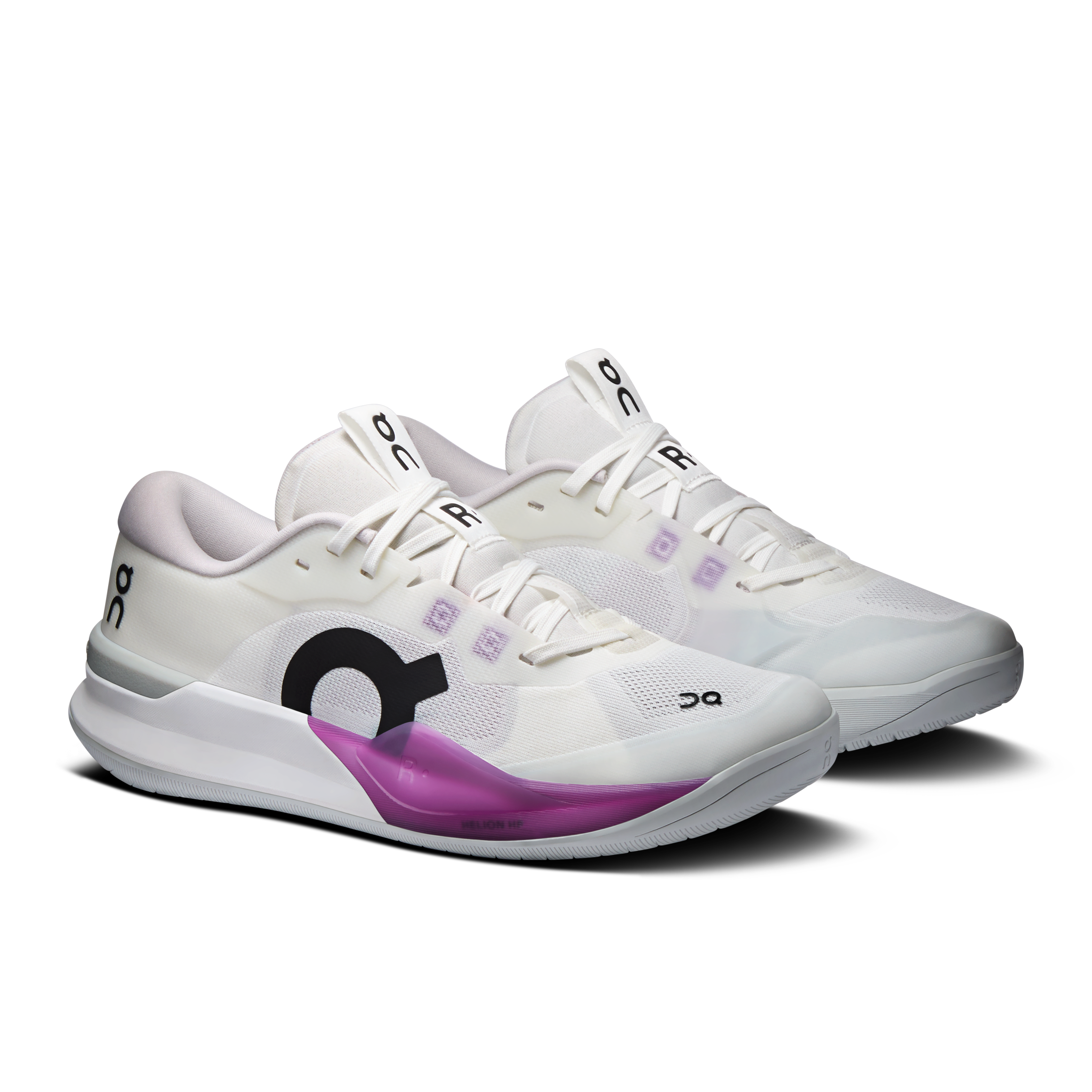 On THE ROGER Pro 3 White & Muscadine Women Tennis Shoes