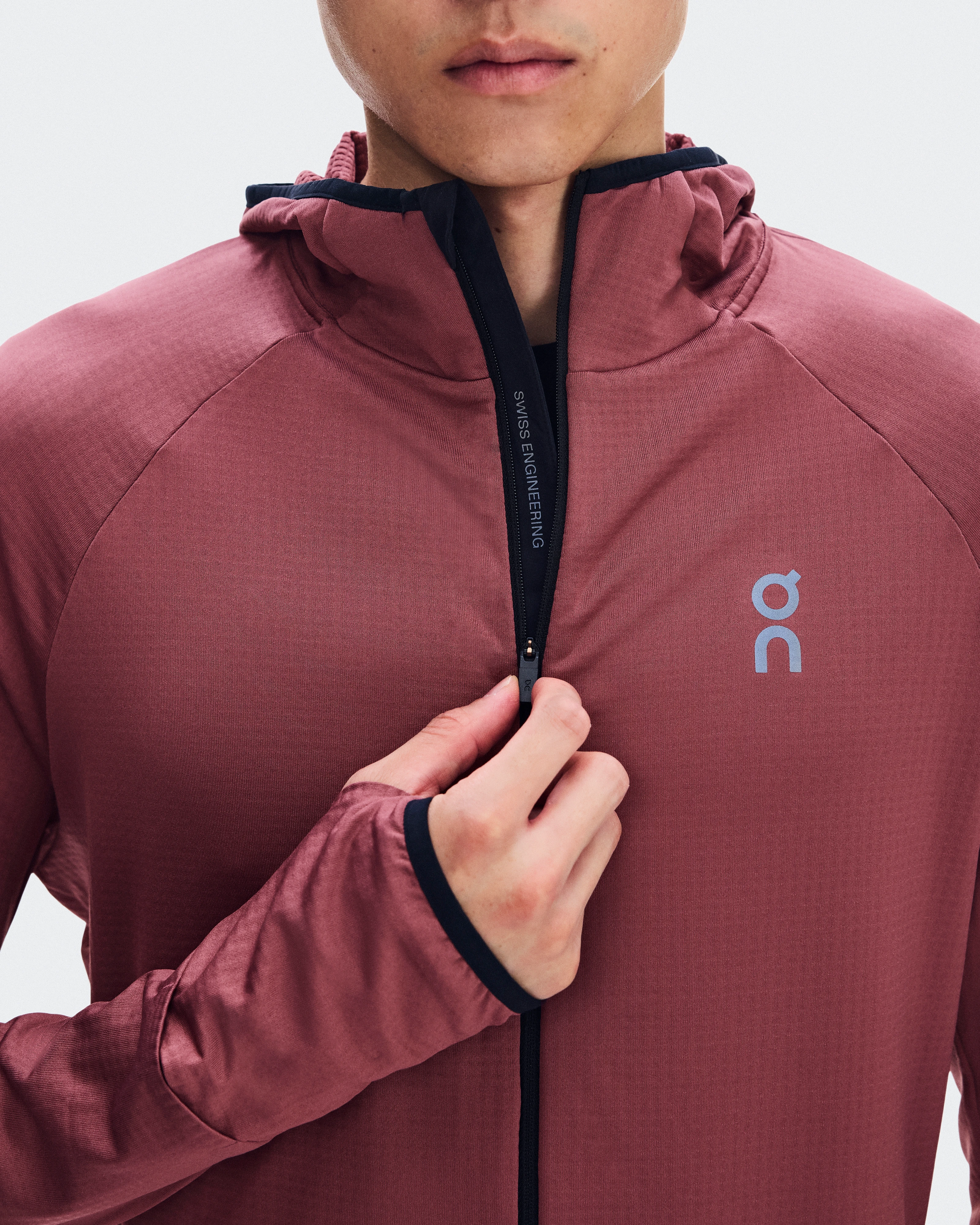 On Climate Zip Hoodie Barberry Men Hoodies and sweatshirts