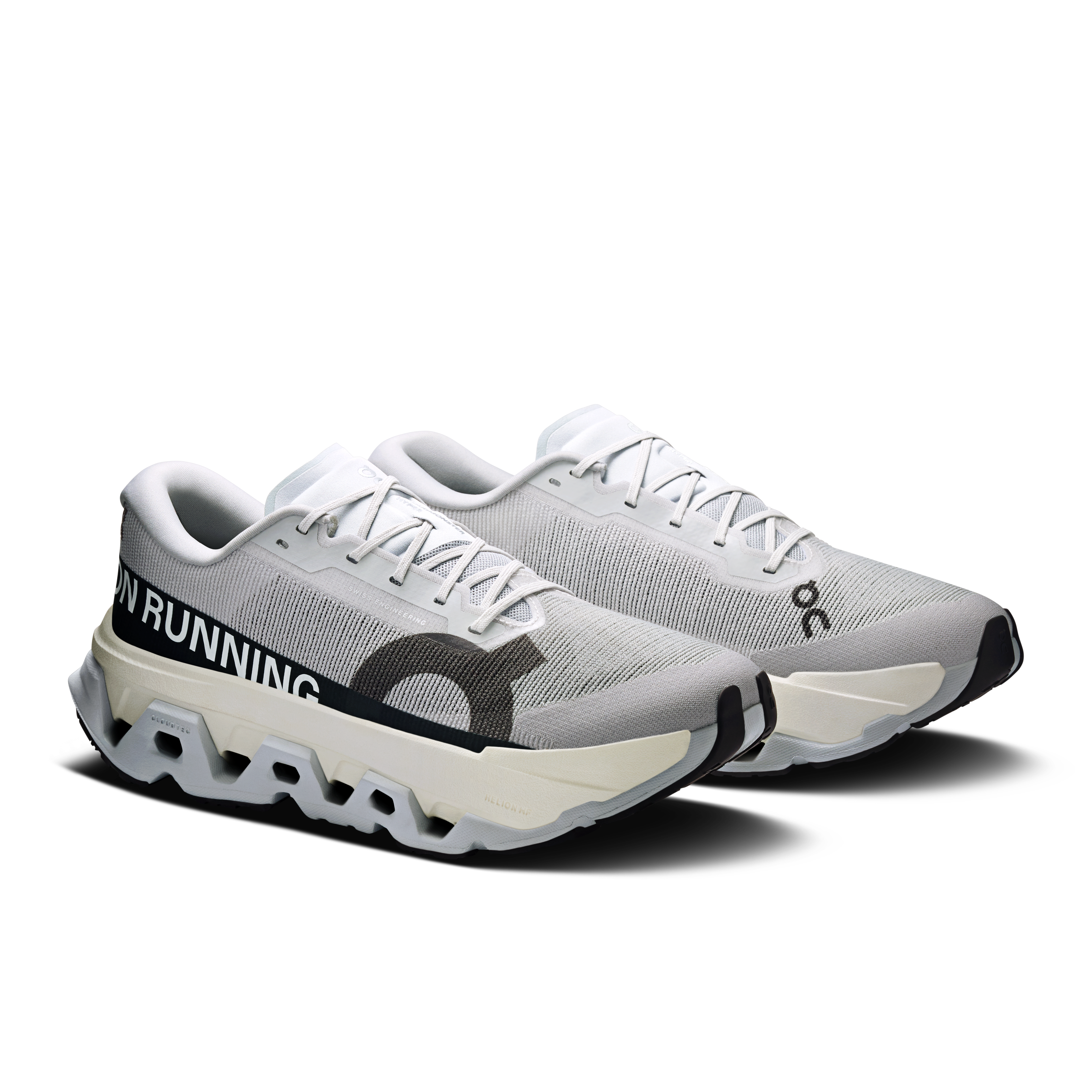 On Cloudmonster 3 Hyper Glacier & Black Men Road running Shoes