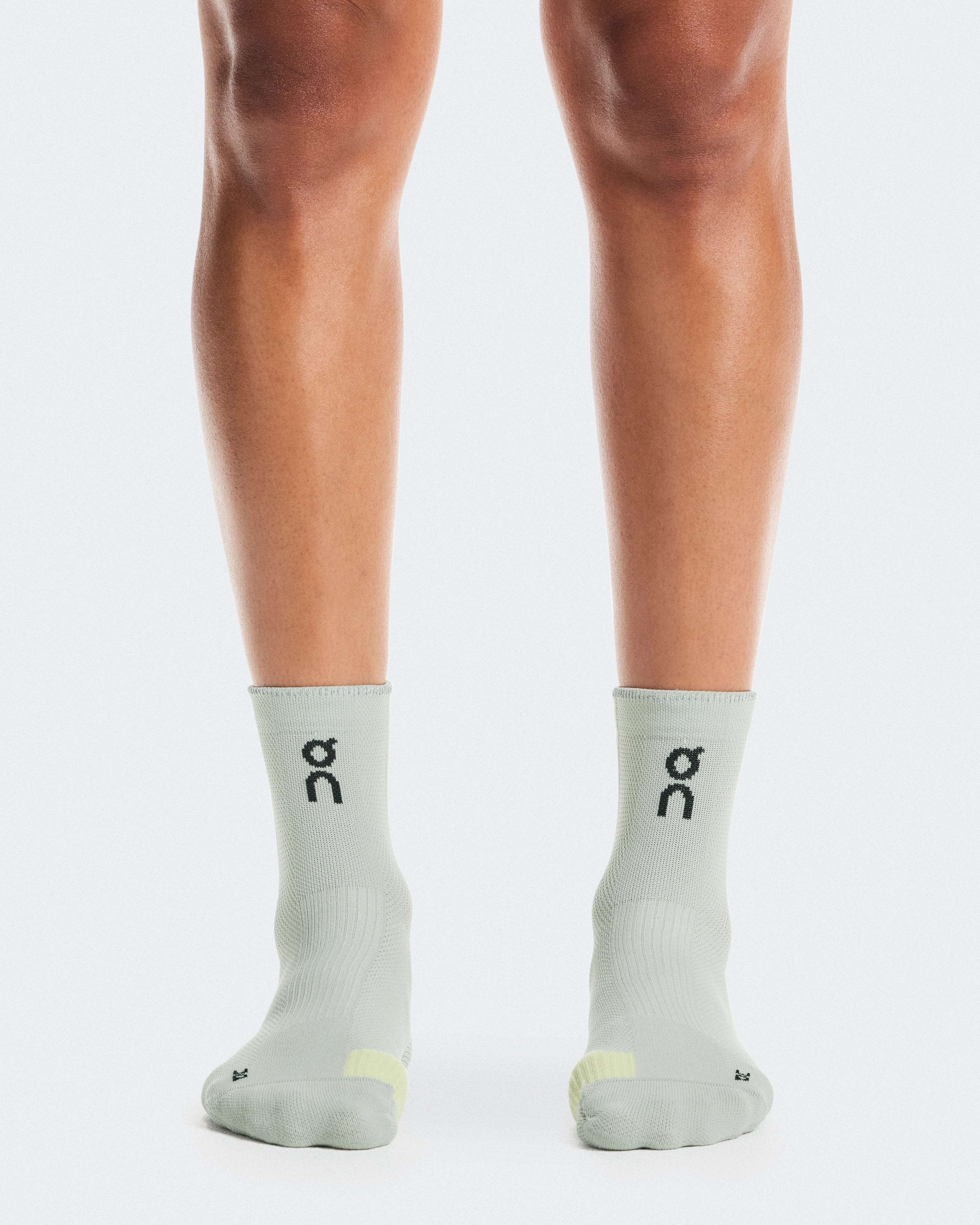 On Performance Run Sock Mid Tin & Lemonade Unisex Socks