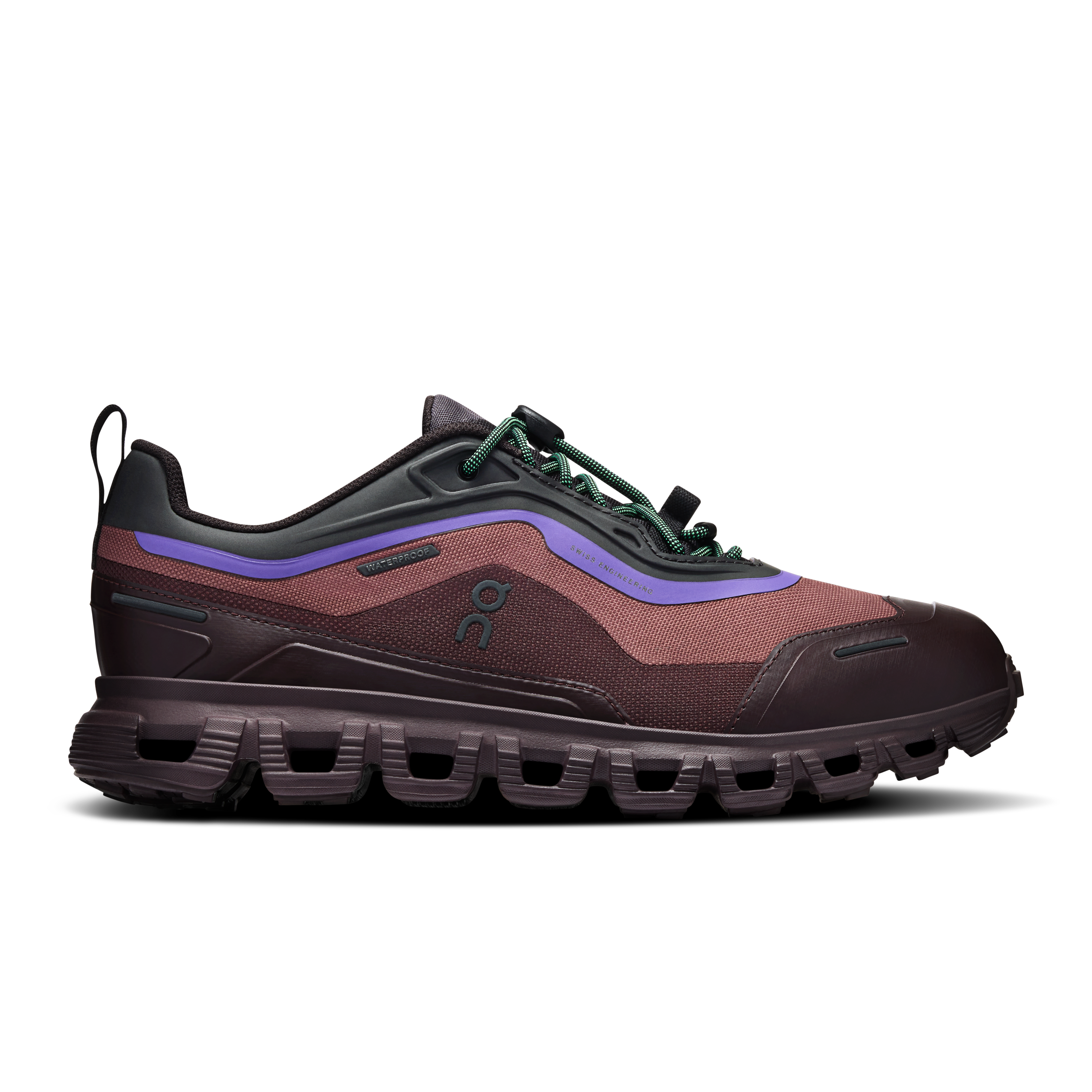 Cloud 6 Geo Waterproof Lifestyle Shoe in Black/Tyrian
