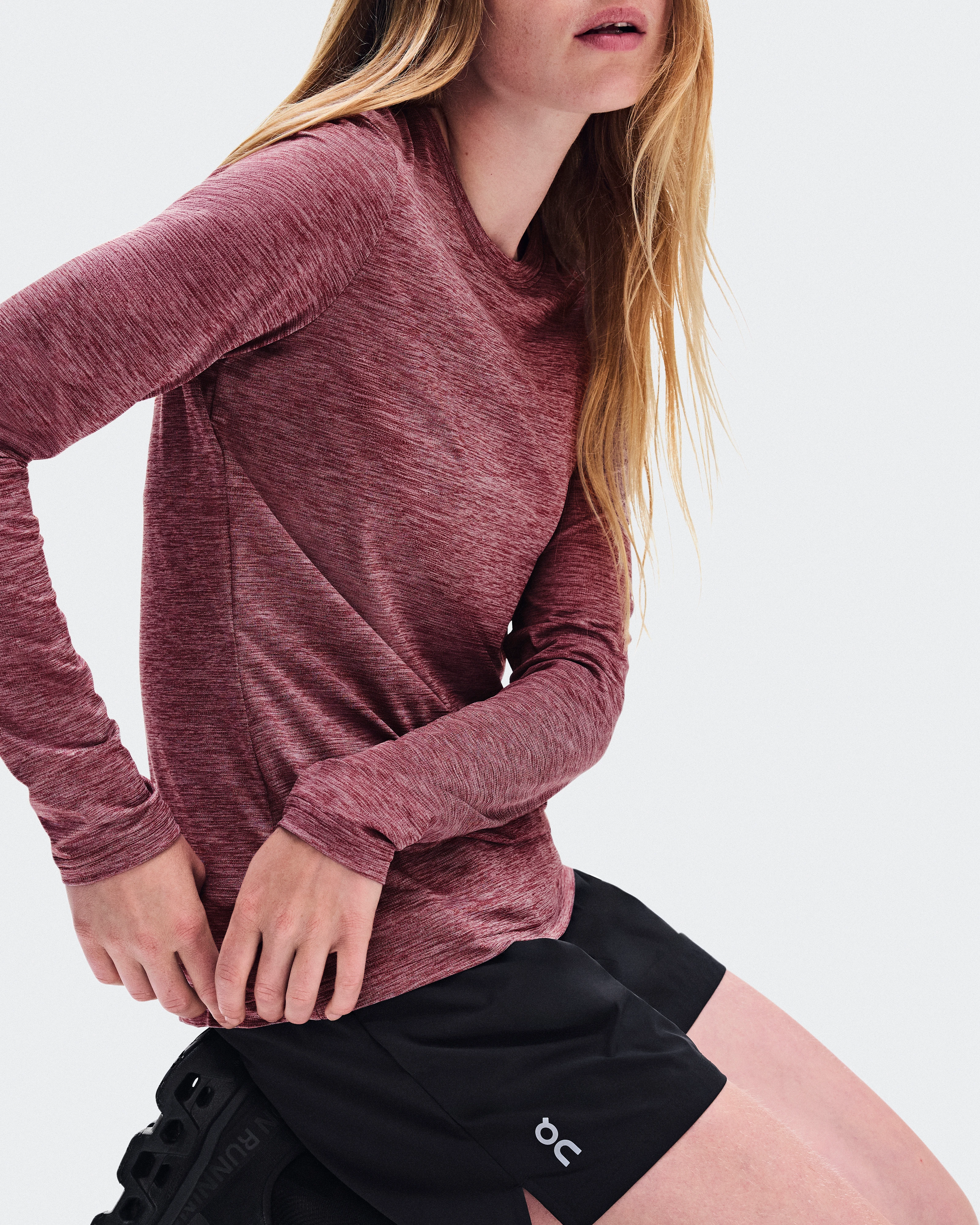 On Core Long-T Barberry Mujer – Running en climas fríos, básicos, recuperación Camisetas