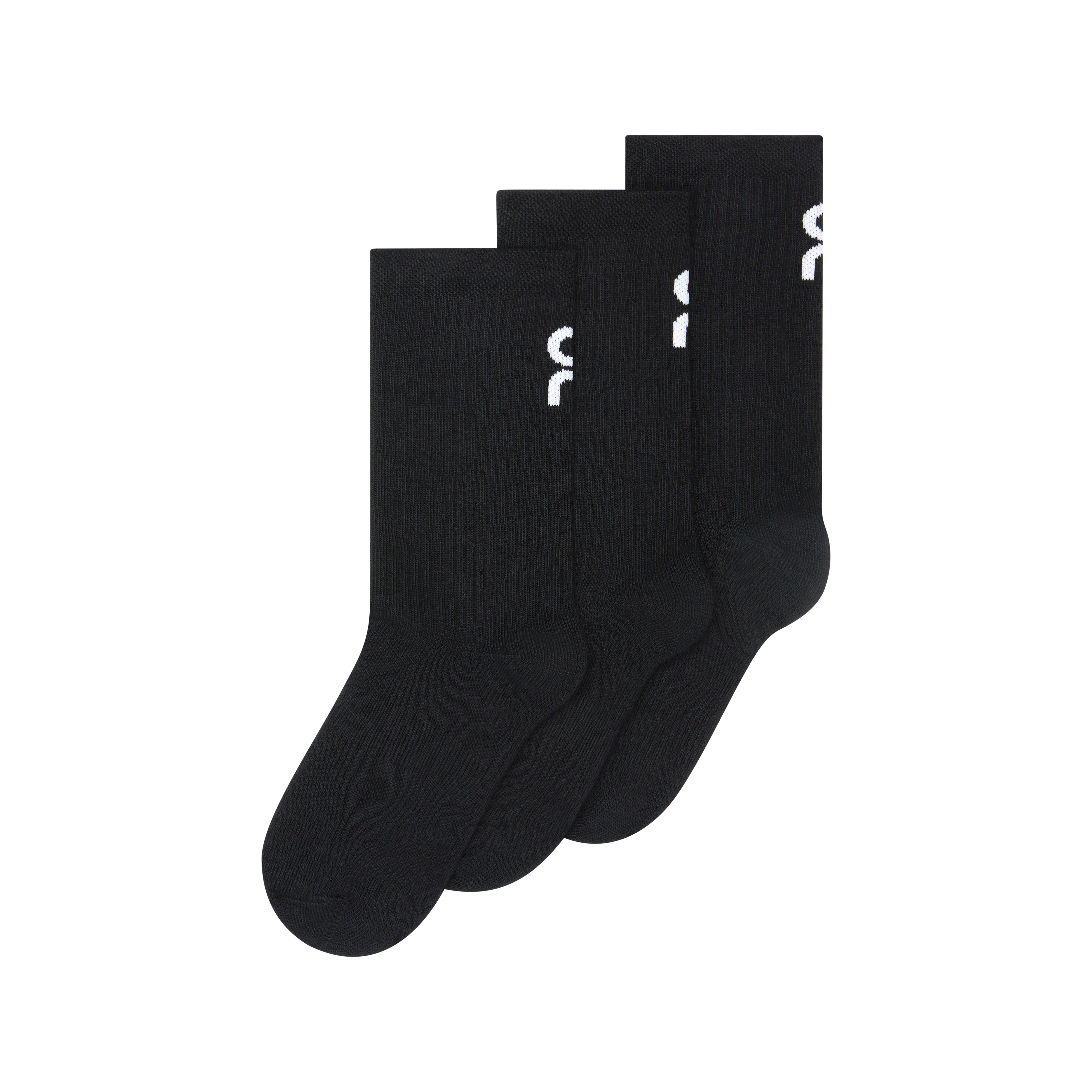 Logo Sock High 3P Kids in Black