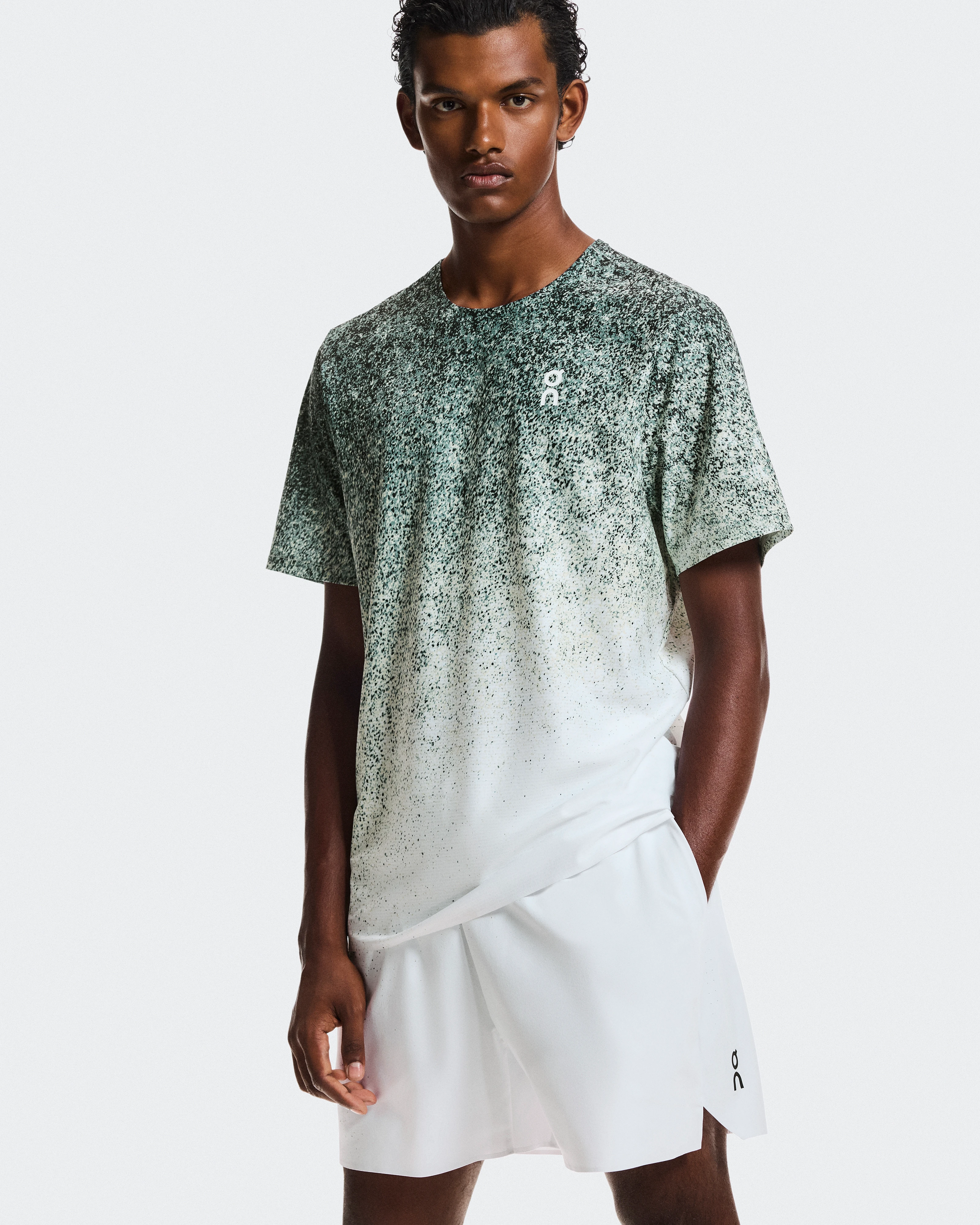 On 5" Court Shorts Fade Mineral & White Men Shorts