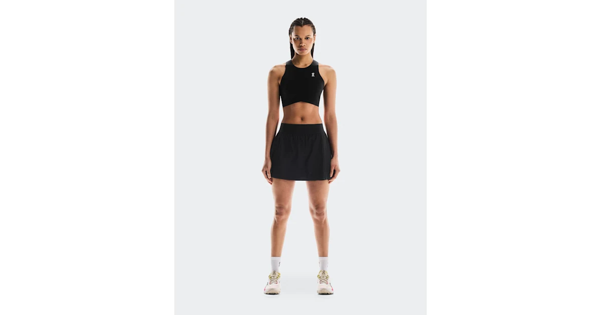 Falda plisada Court para mujer negra · On