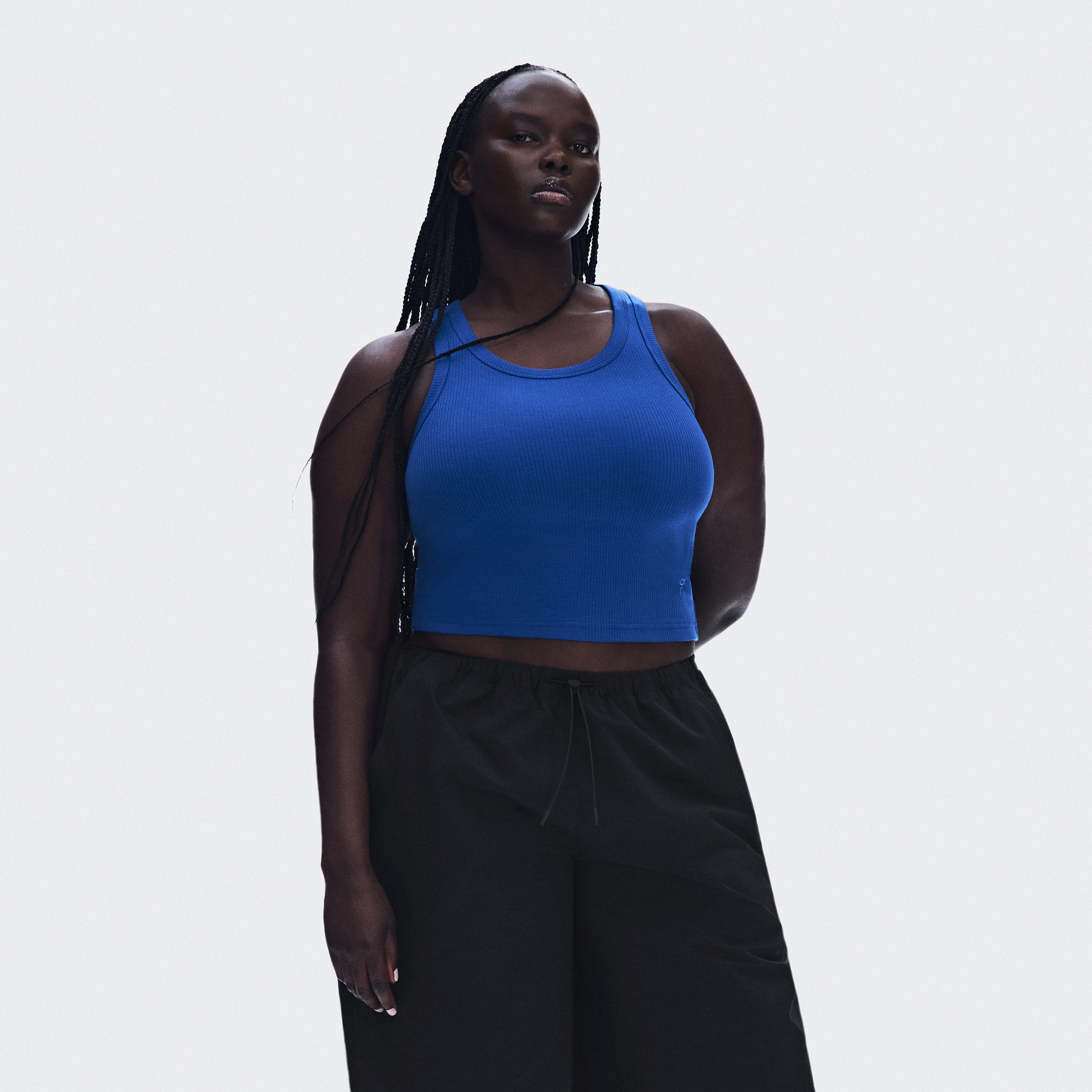 All-Day Ribbed Tank Top in Indigo